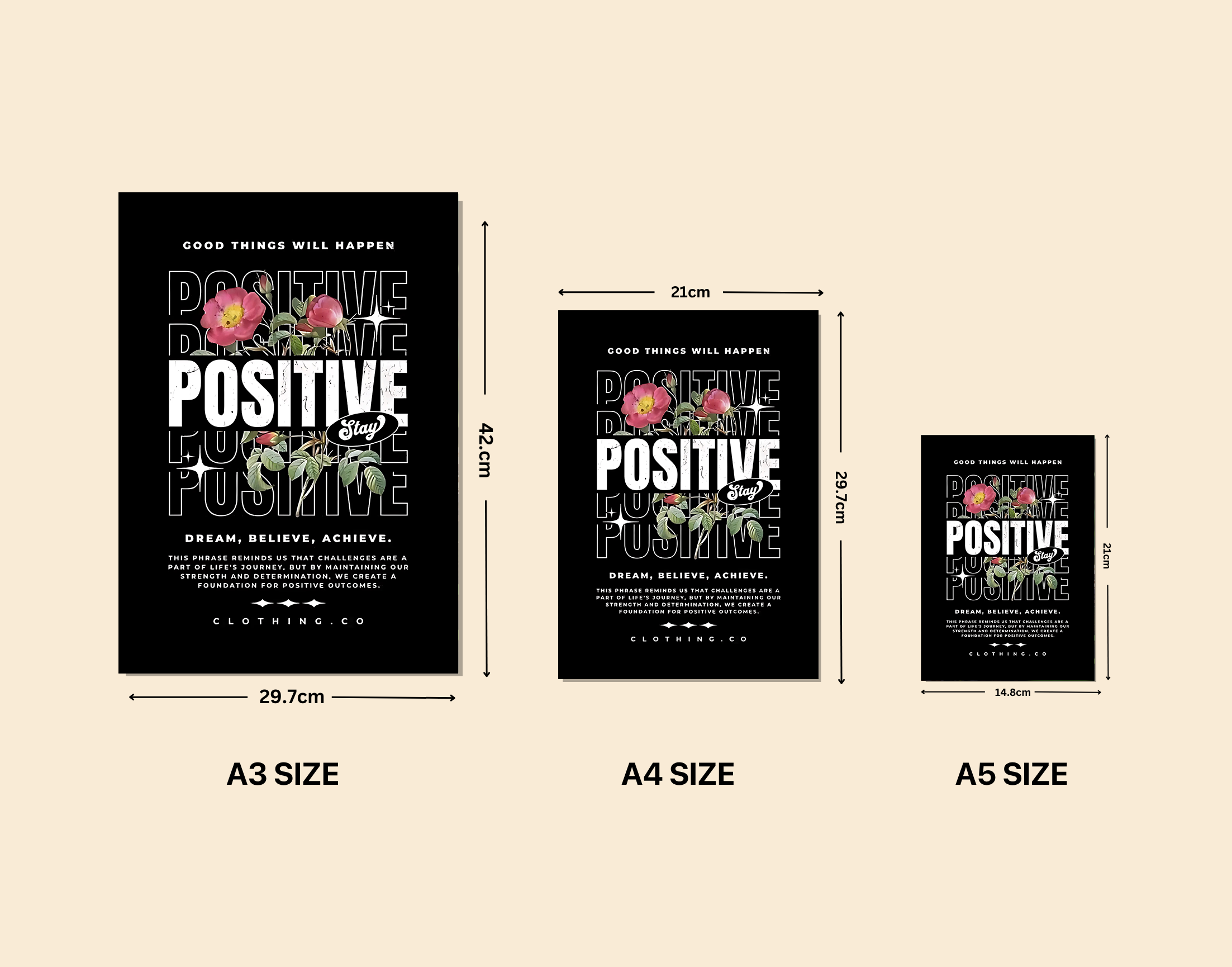 "Positive Theme Abstract"- Shiny & Sturdy Metallic Poster Art That Pops & Sticks