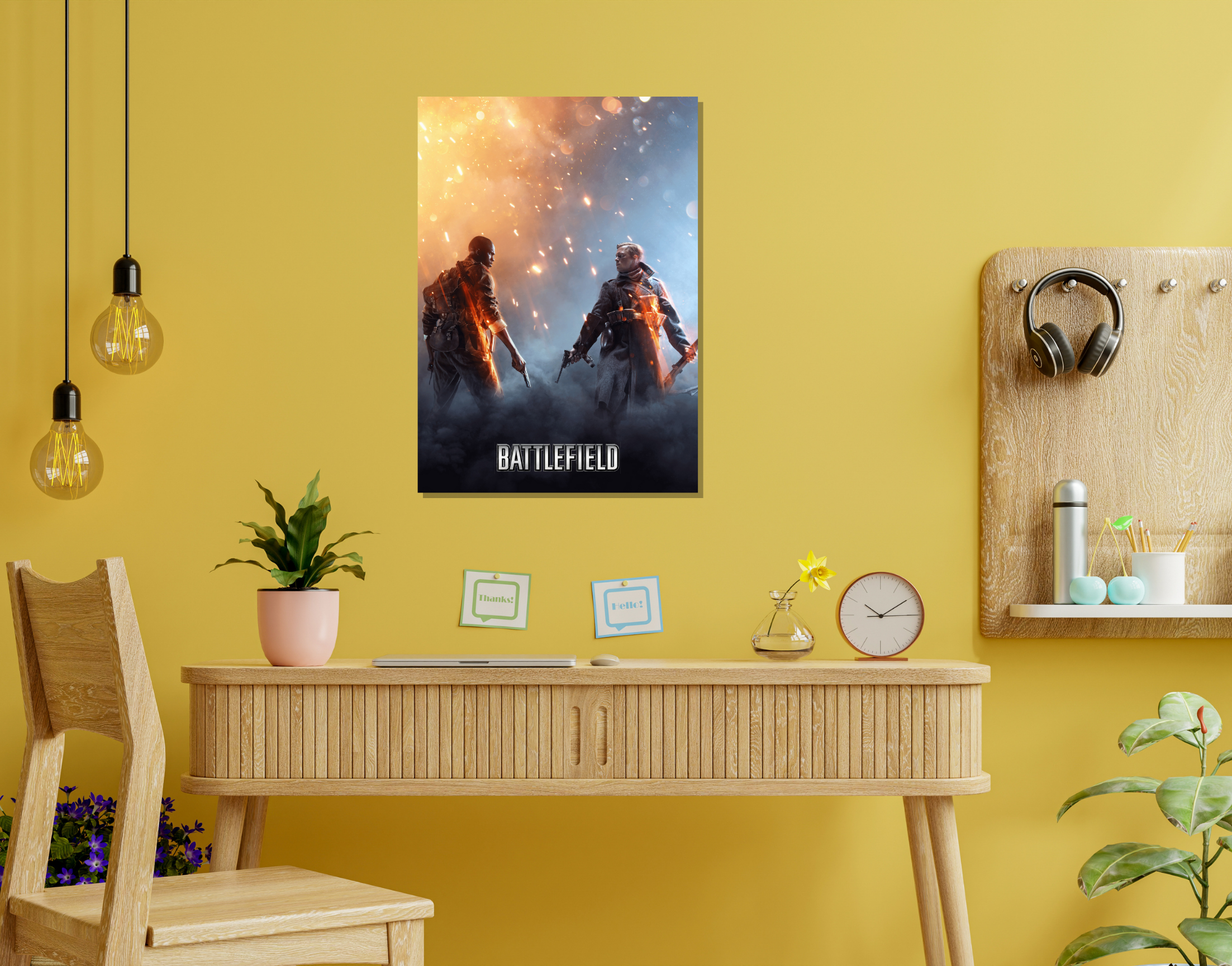 "BATTLEFIELD: GAMING"- Shiny & Sturdy Metallic Poster Art That Pops & Sticks (Literally!)