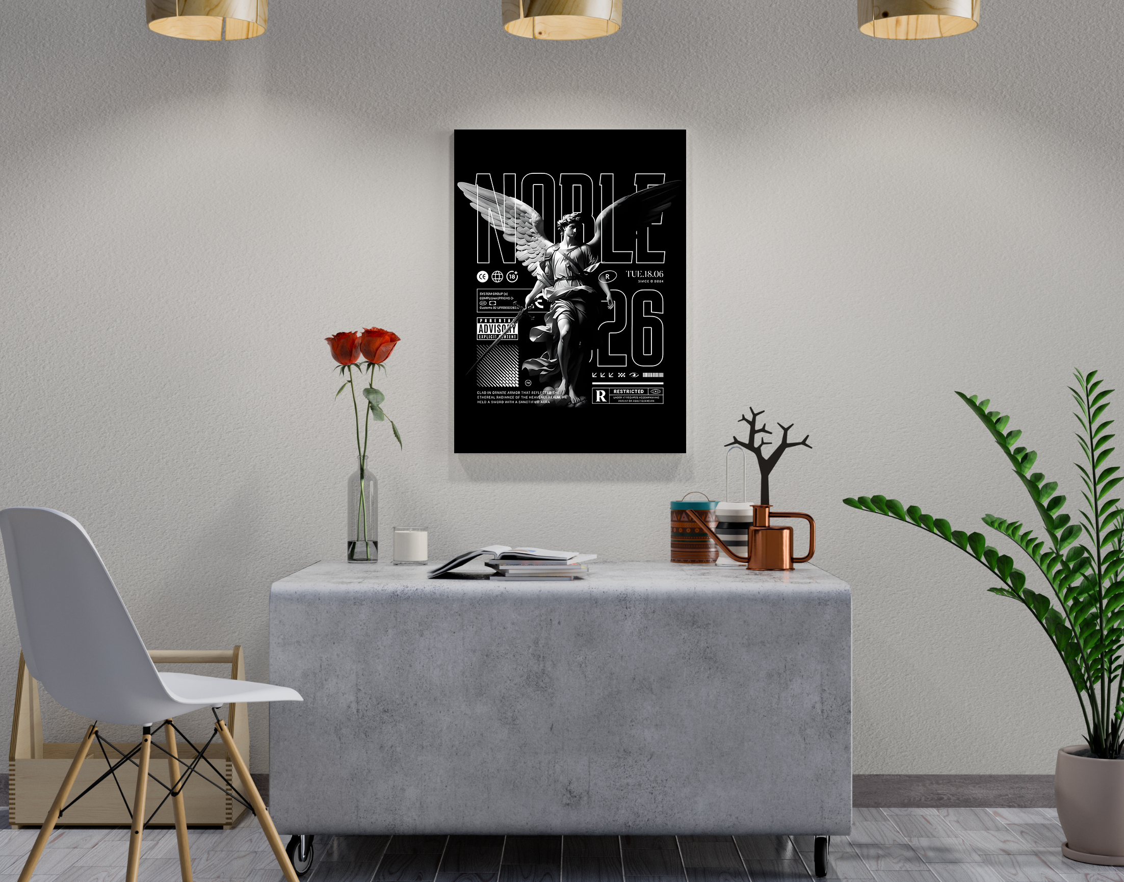 "Noble Man"- Shiny & Sturdy Metallic Poster Art That Pops & Sticks