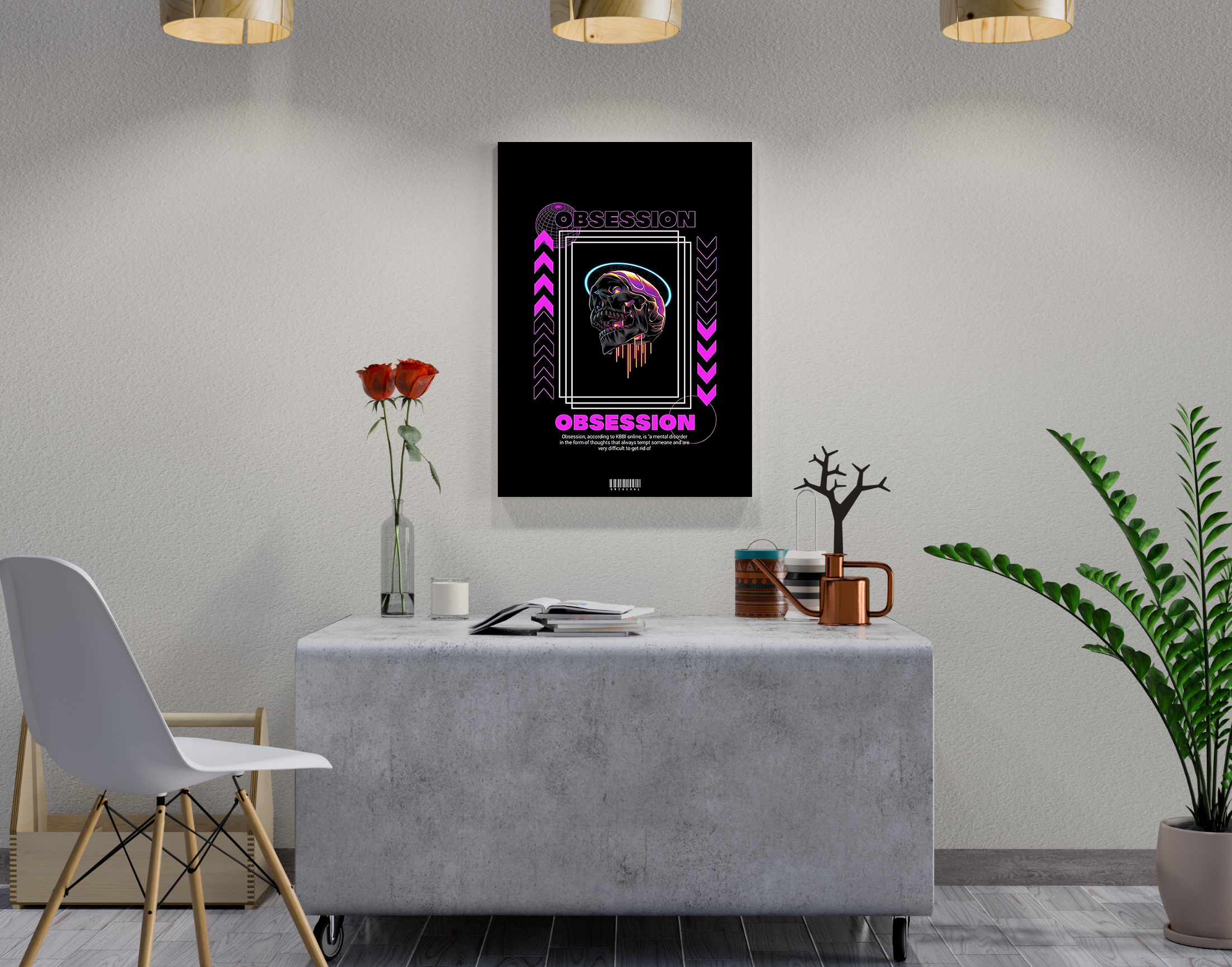 "TECHNO THEME DESIGN"- Shiny & Sturdy Metallic Poster Art That Pops & Sticks