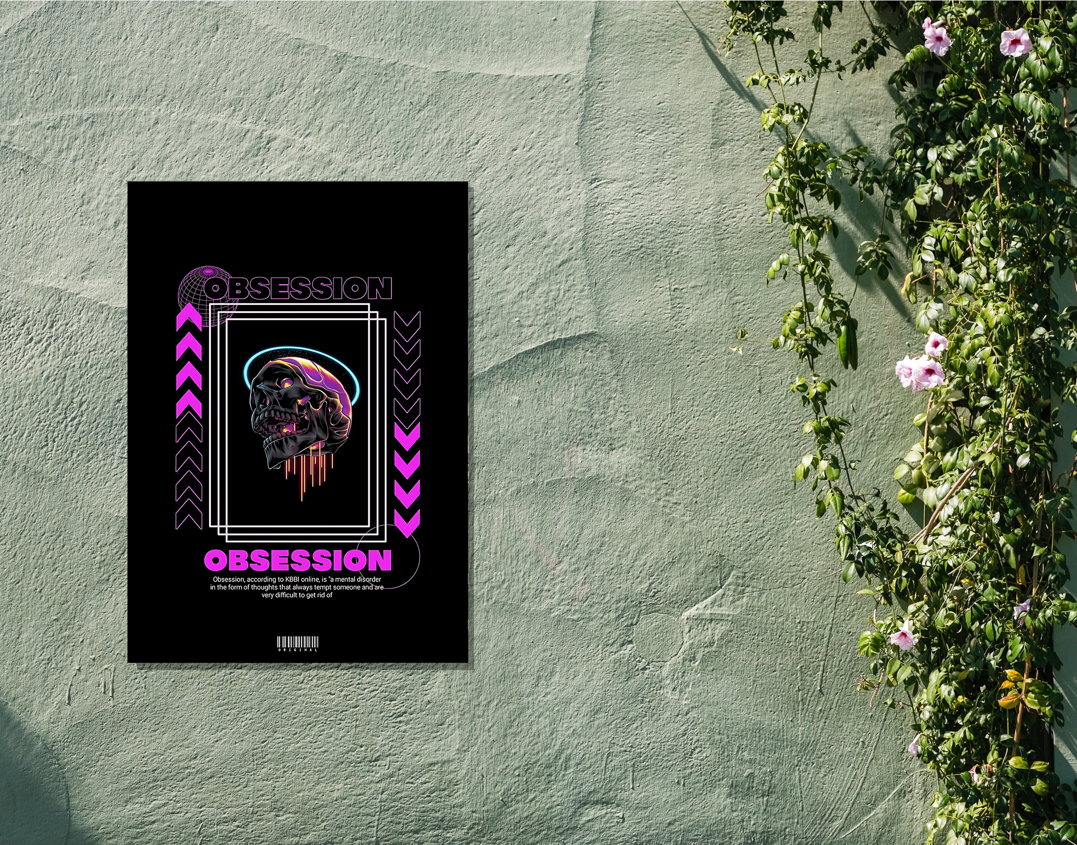 "TECHNO THEME DESIGN"- Shiny & Sturdy Metallic Poster Art That Pops & Sticks