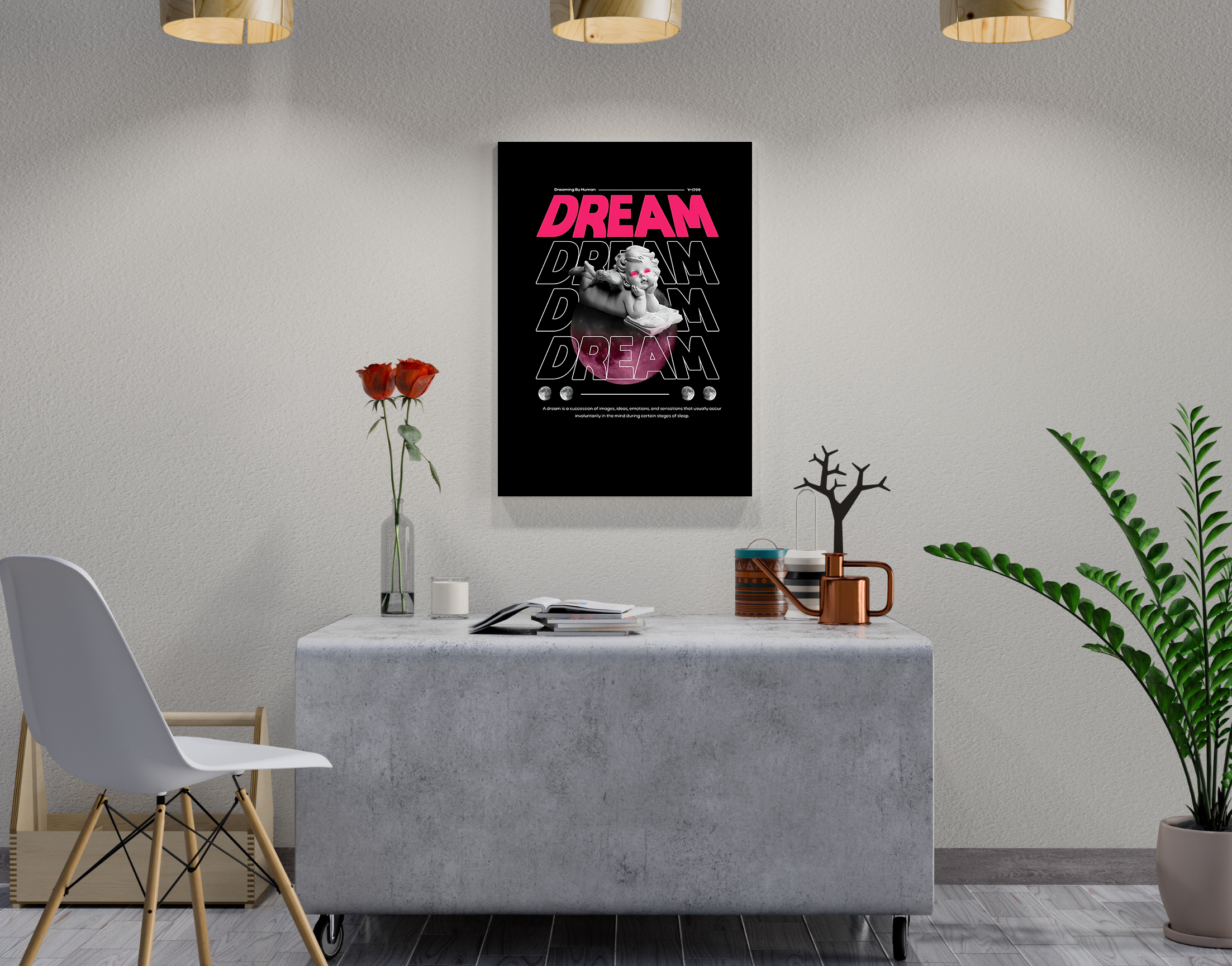 "Dream On:Cupid"- Shiny & Sturdy Metallic Poster Art That Pops & Sticks