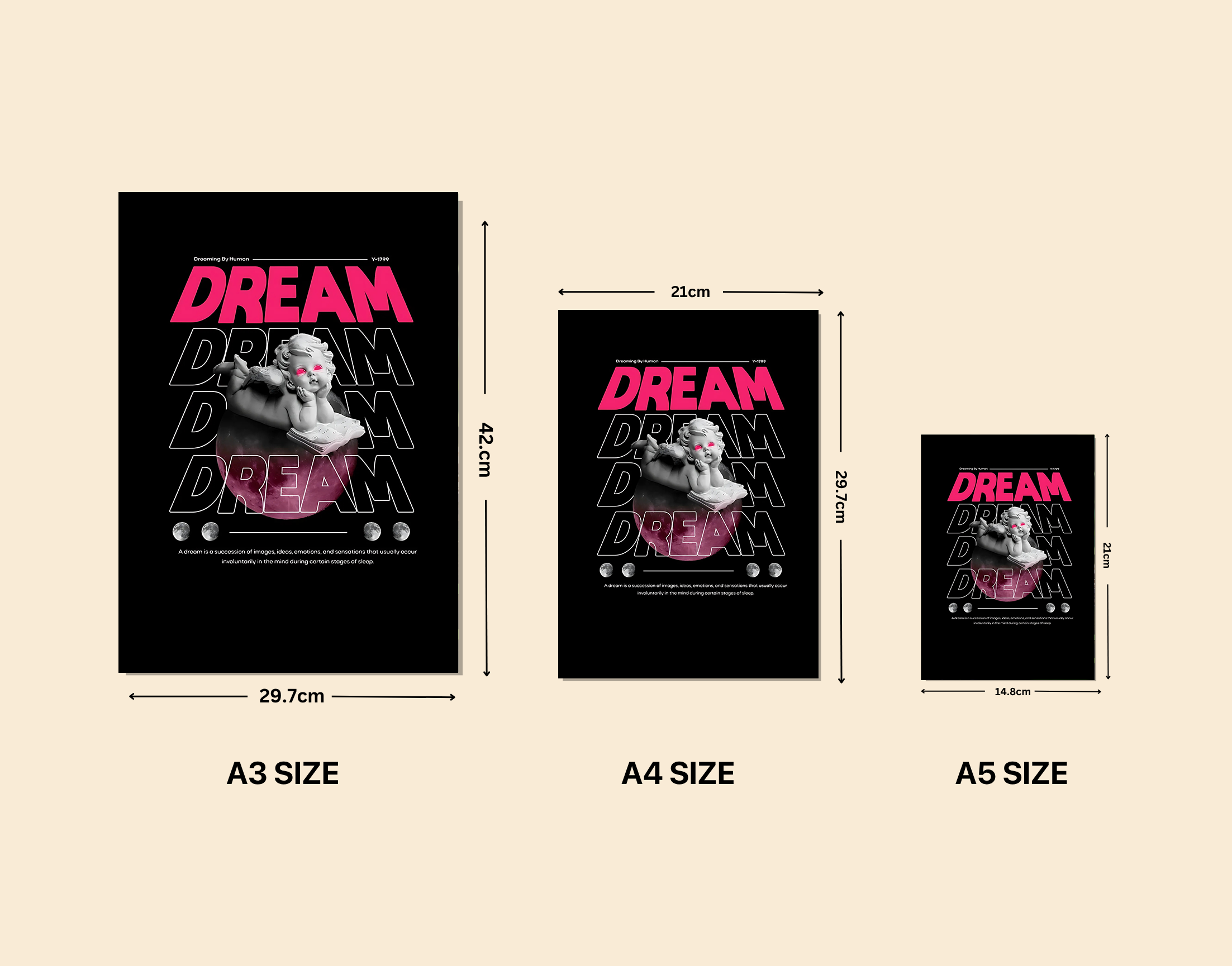 "Dream On:Cupid"- Shiny & Sturdy Metallic Poster Art That Pops & Sticks