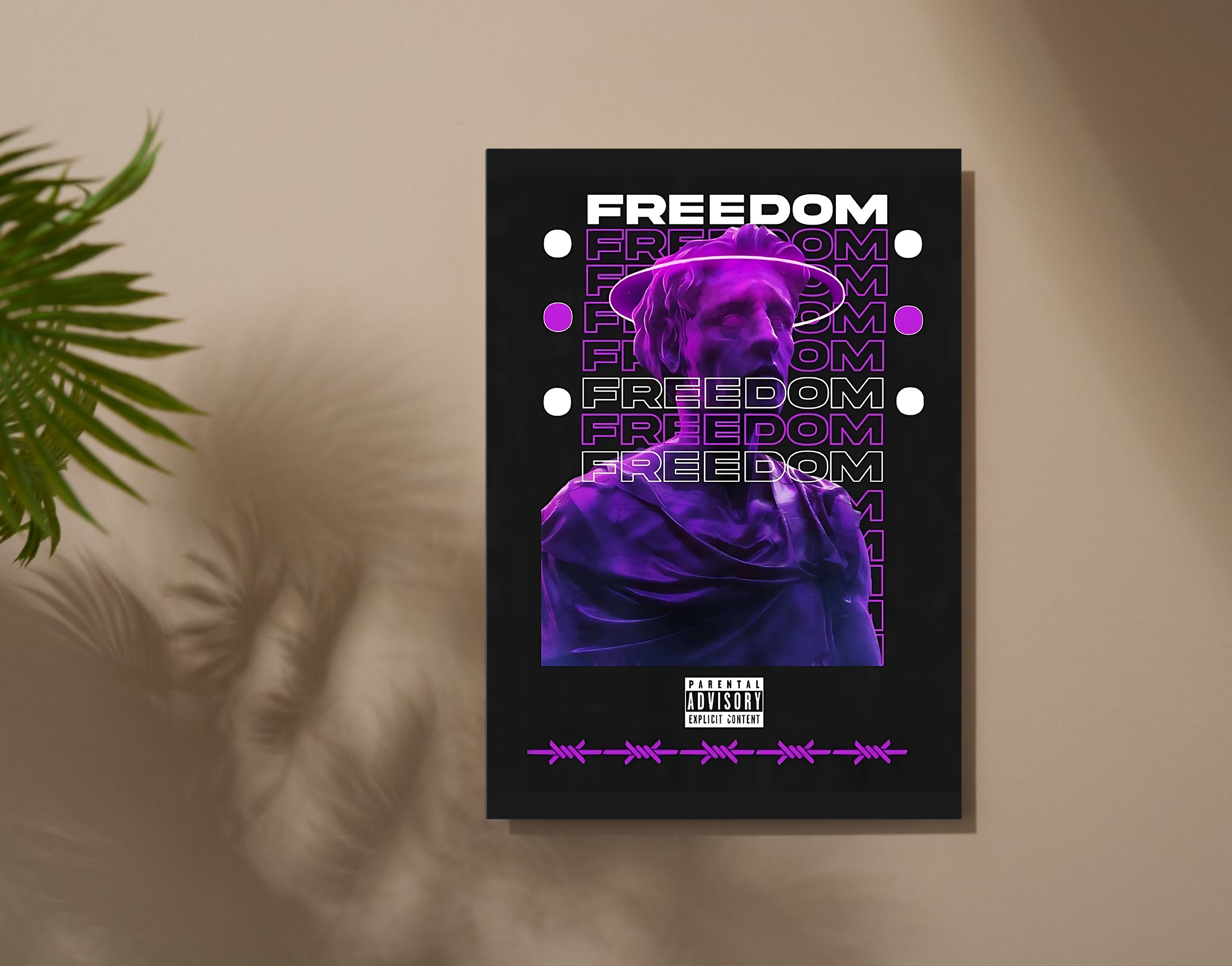 "Techno Freedom"- Shiny & Sturdy Metallic Poster Art That Pops & Sticks