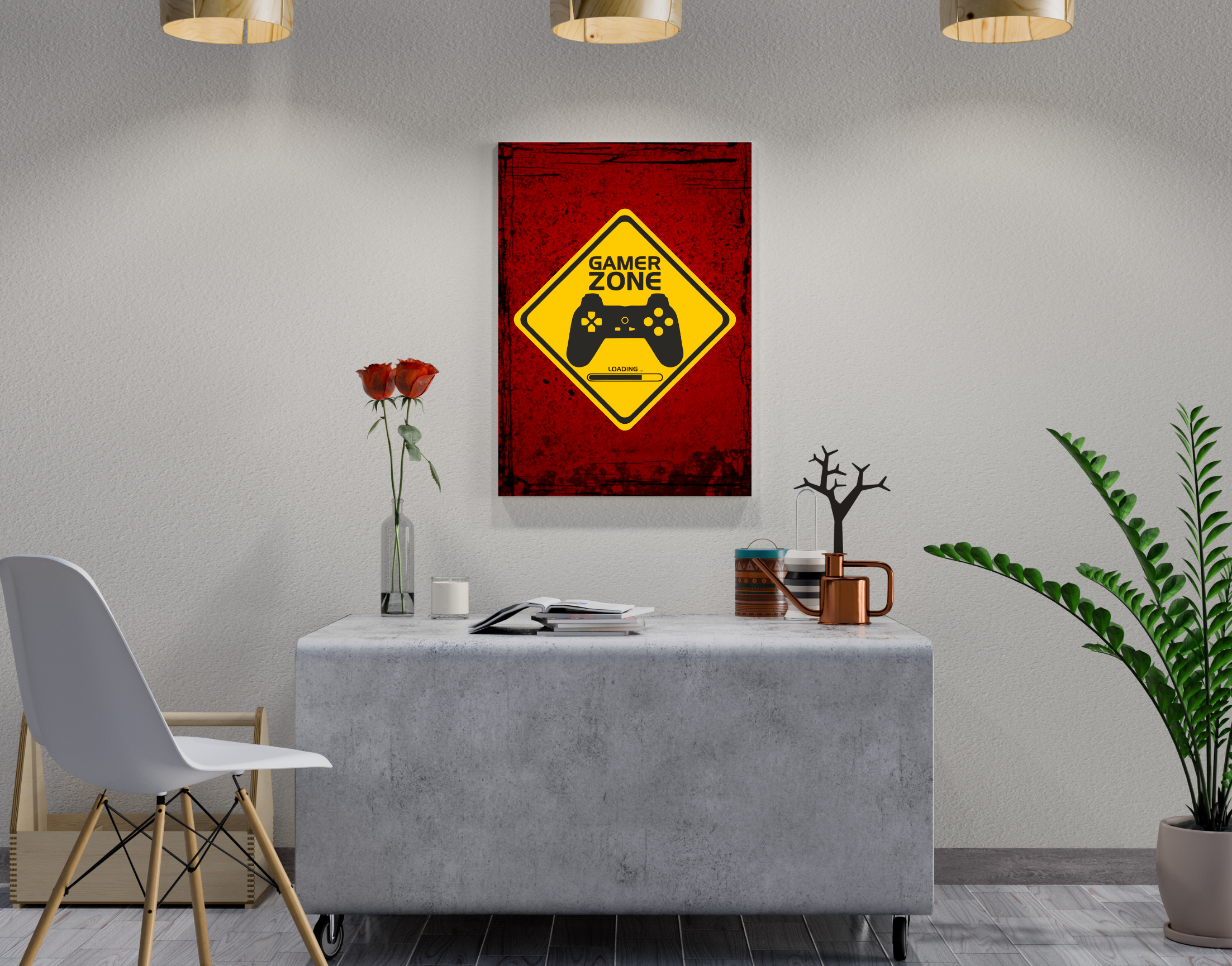 "GAME ZONE: DO NOT DISTURB"- Shiny & Sturdy Metallic Poster Art That Pops & Sticks (Literally!)