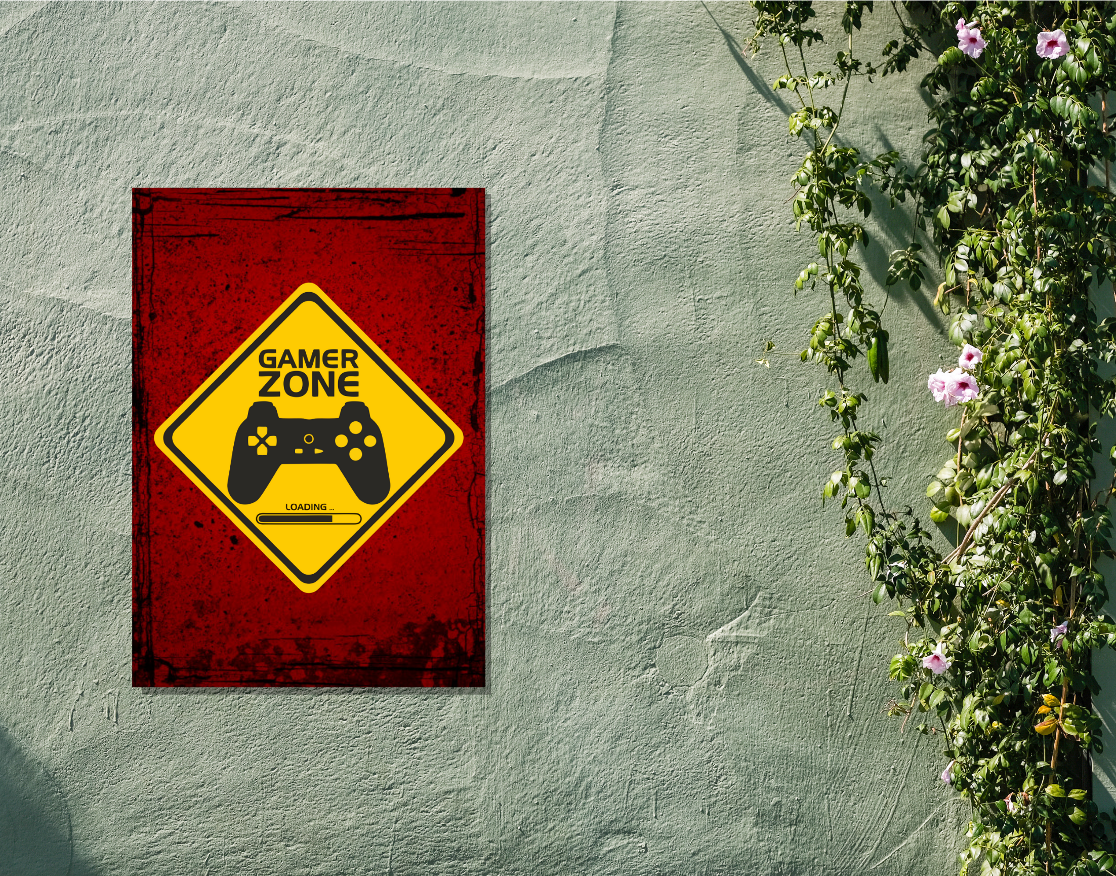 "GAME ZONE: DO NOT DISTURB"- Shiny & Sturdy Metallic Poster Art That Pops & Sticks (Literally!)