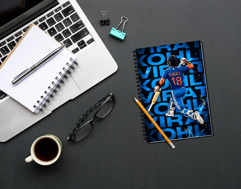 "RUN MACHINE VIRAT KOHLI CRICKET FANSHIP" -Elegant & Inspiring Diary for Daily Reflection