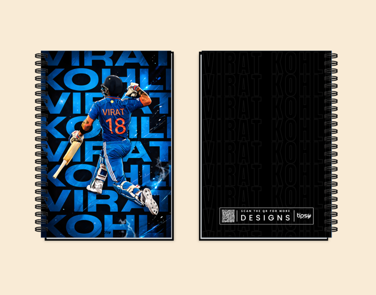 "RUN MACHINE VIRAT KOHLI CRICKET FANSHIP" -Elegant & Inspiring Diary for Daily Reflection