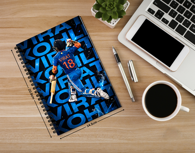 "RUN MACHINE VIRAT KOHLI CRICKET FANSHIP" -Elegant & Inspiring Diary for Daily Reflection