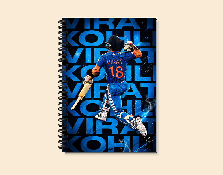 "RUN MACHINE VIRAT KOHLI CRICKET FANSHIP" -Elegant & Inspiring Diary for Daily Reflection