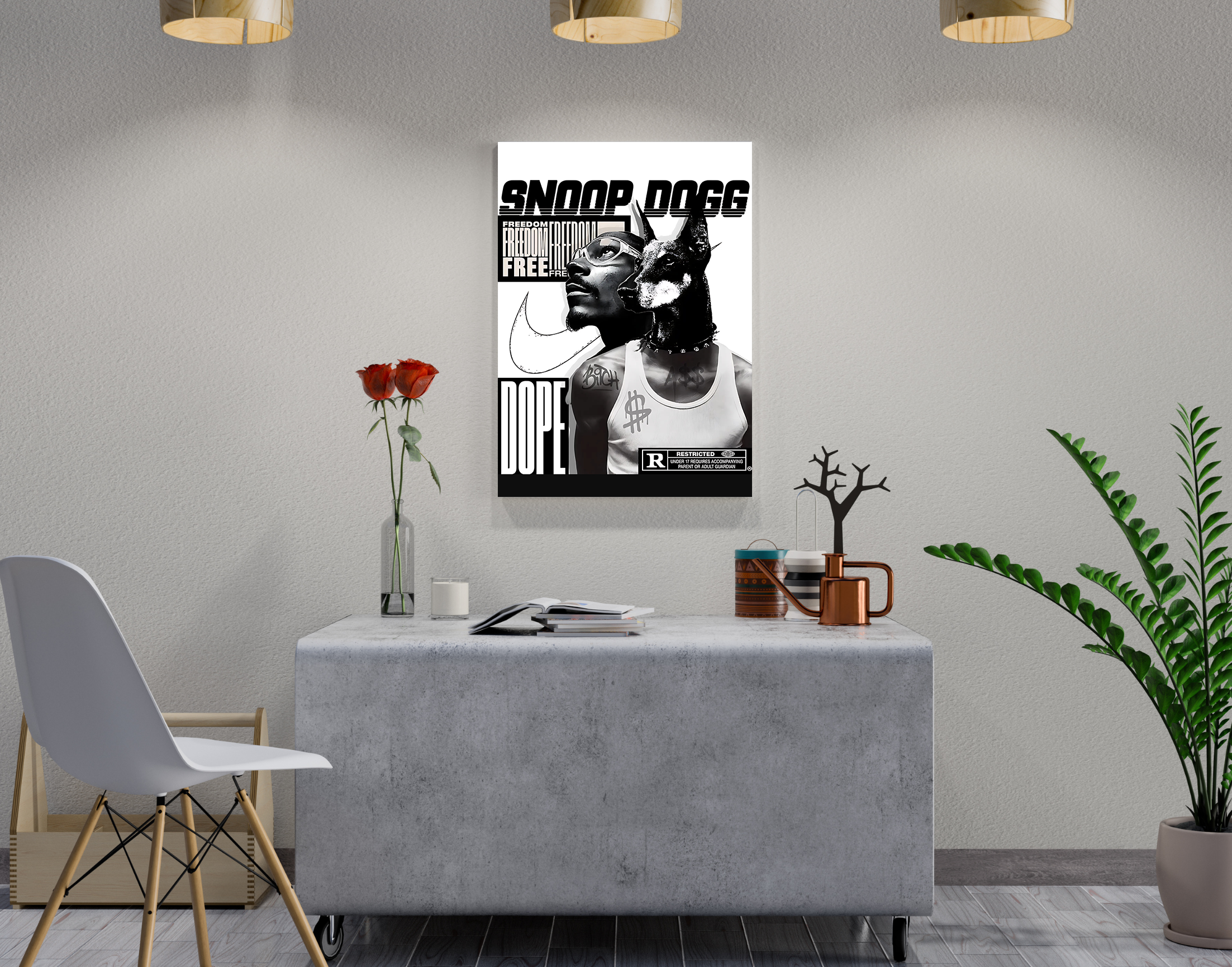 "Snoop Dogg Music"- Shiny & Sturdy Metallic Poster Art That Pops & Sticks