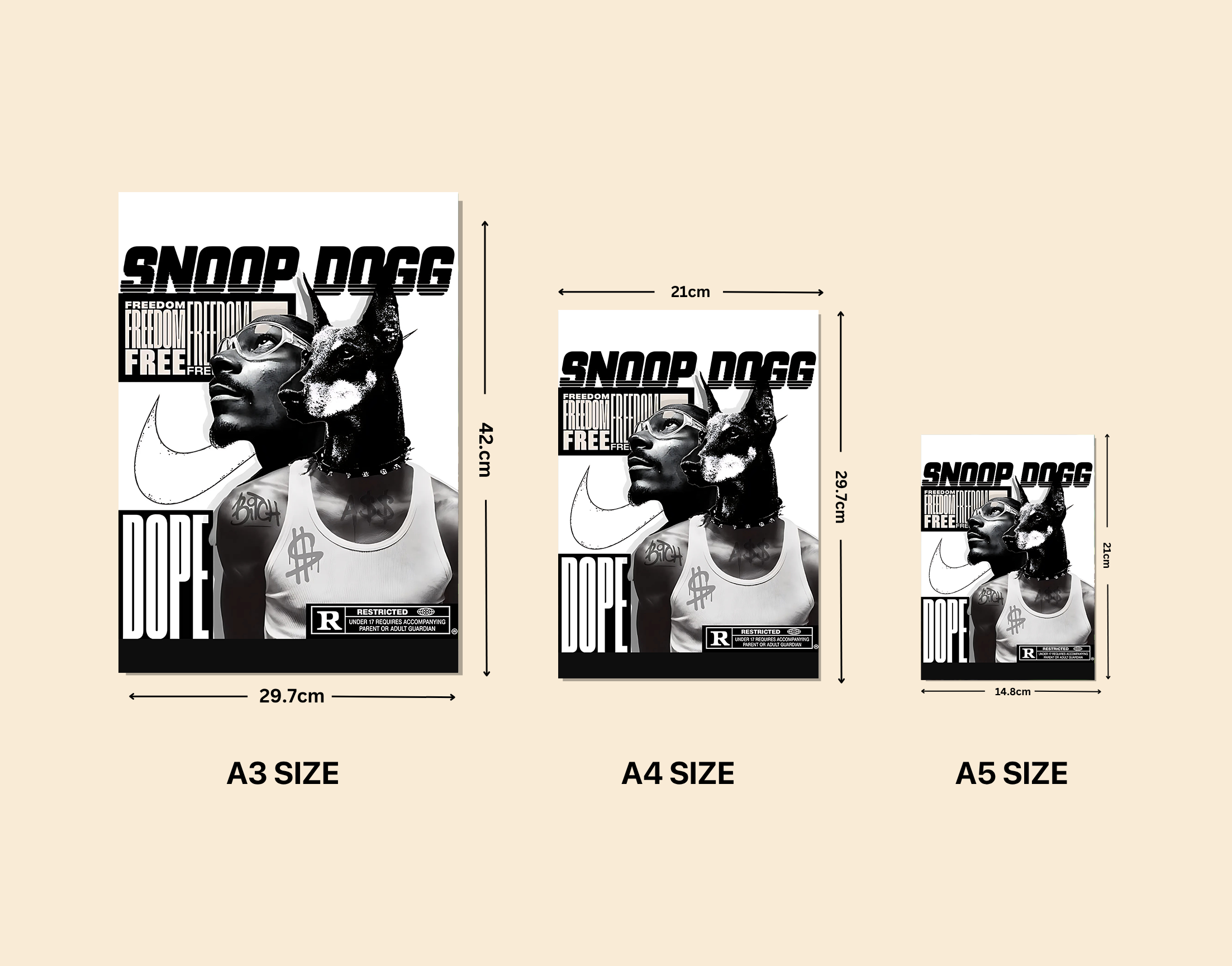 "Snoop Dogg Music"- Shiny & Sturdy Metallic Poster Art That Pops & Sticks