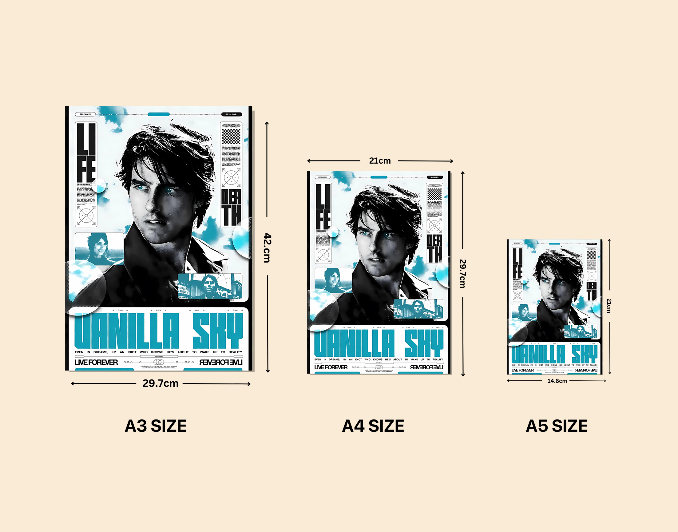 "Tom Cruise: Hollywood Poster"- Shiny & Sturdy Metallic Poster Art That Pops & Sticks