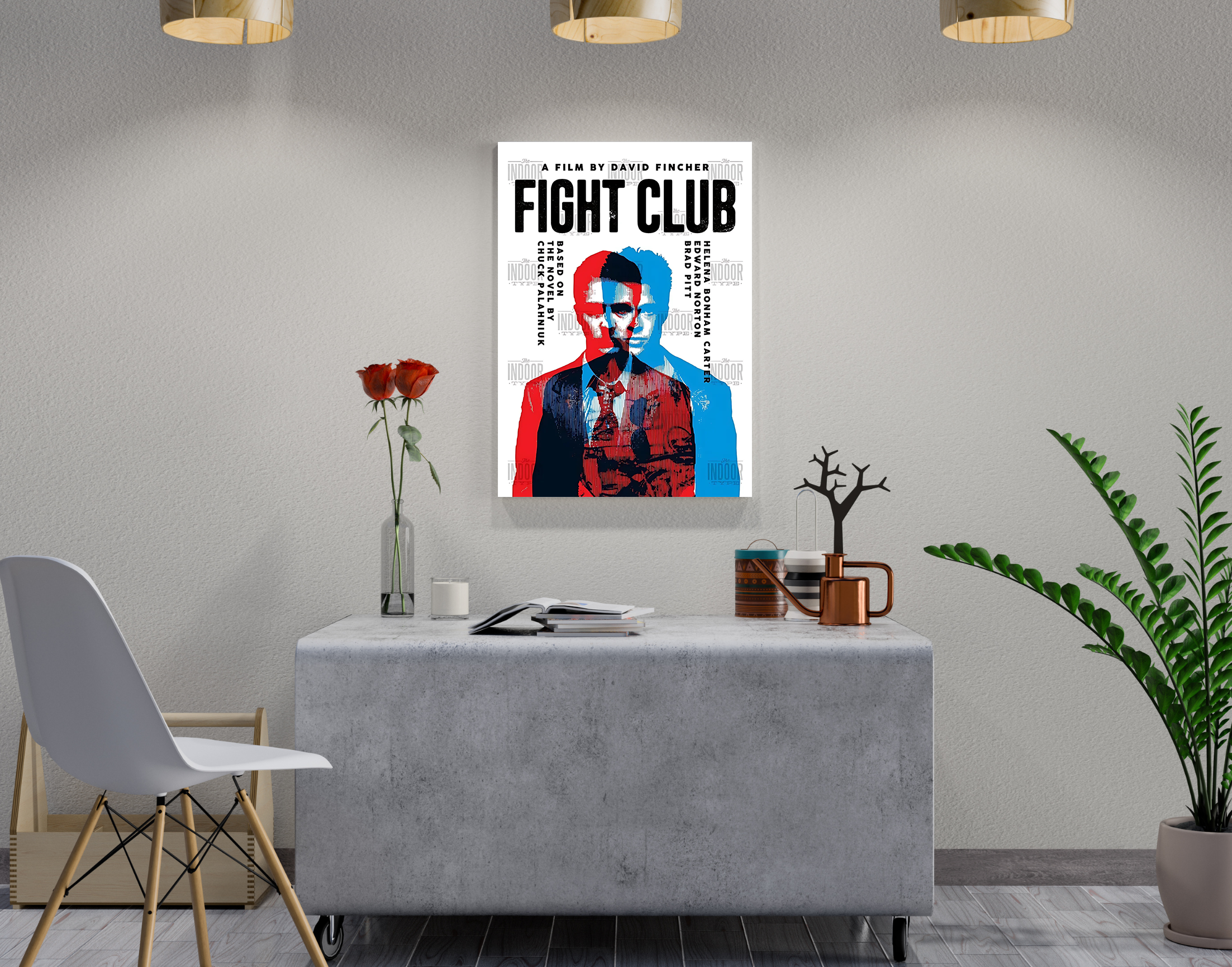 "Fight Club:Hollywood Poster"- Shiny & Sturdy Metallic Poster Art That Pops & Sticks