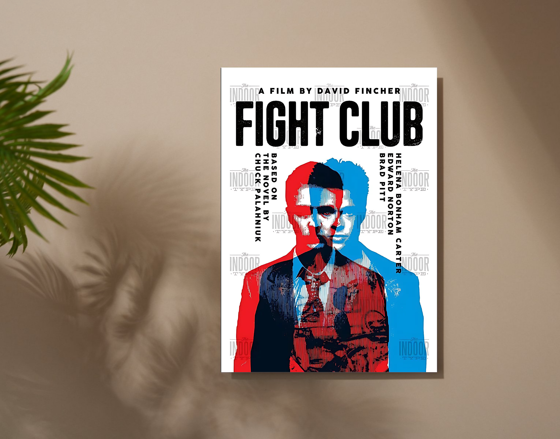"Fight Club:Hollywood Poster"- Shiny & Sturdy Metallic Poster Art That Pops & Sticks