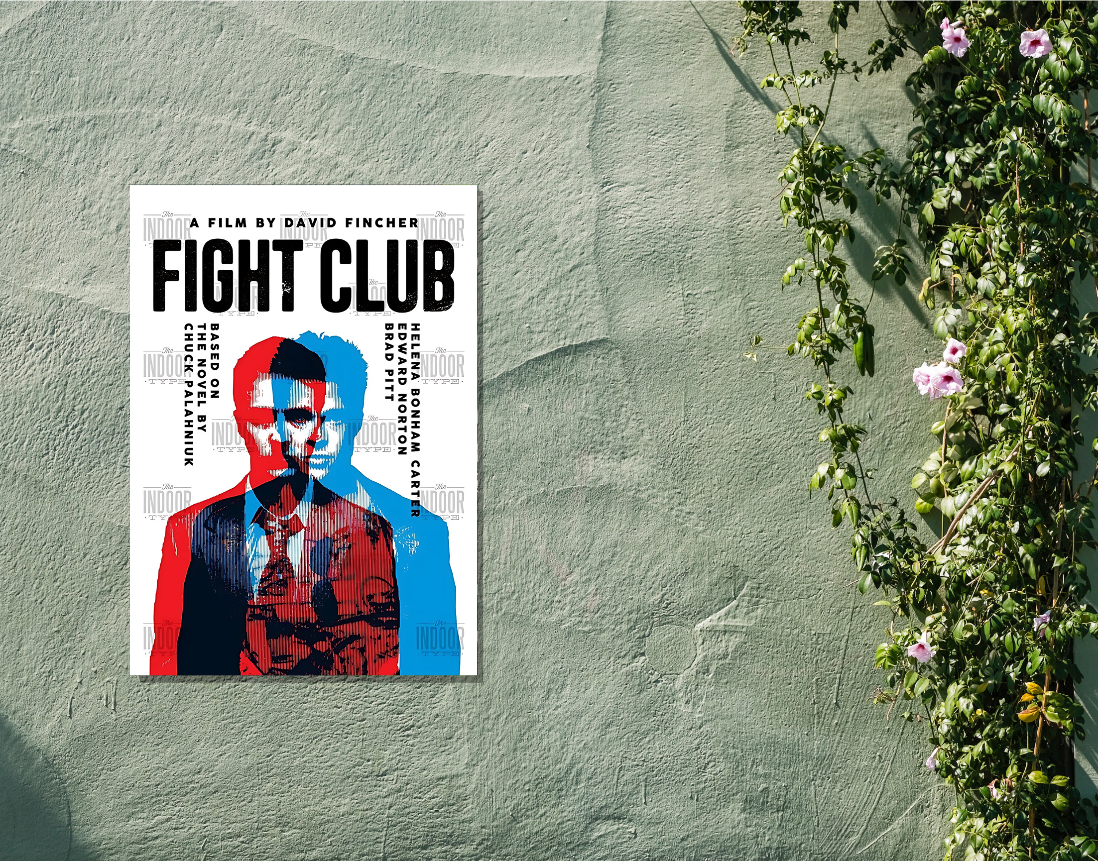 "Fight Club:Hollywood Poster"- Shiny & Sturdy Metallic Poster Art That Pops & Sticks
