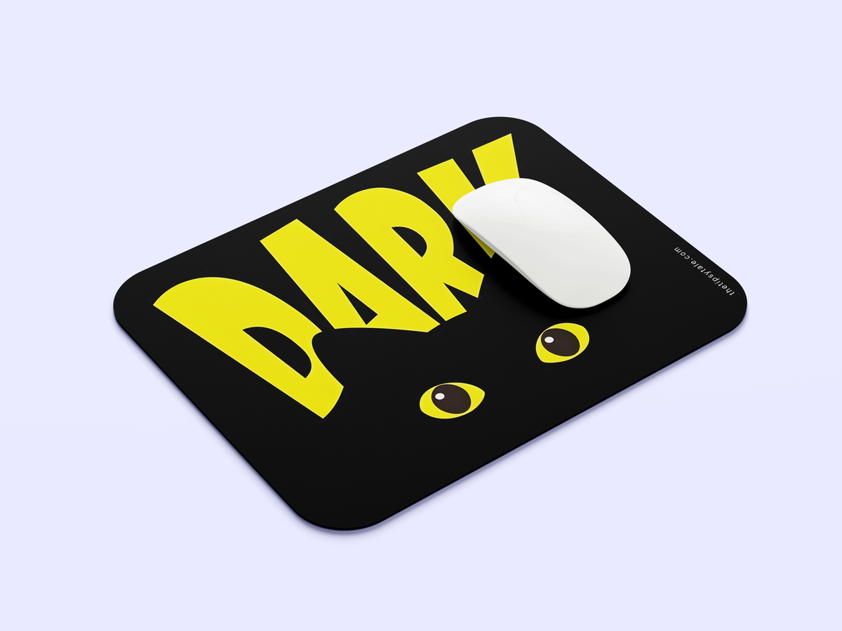 "Dark Kitten" Mousepad Enhance Your Workspace with Style