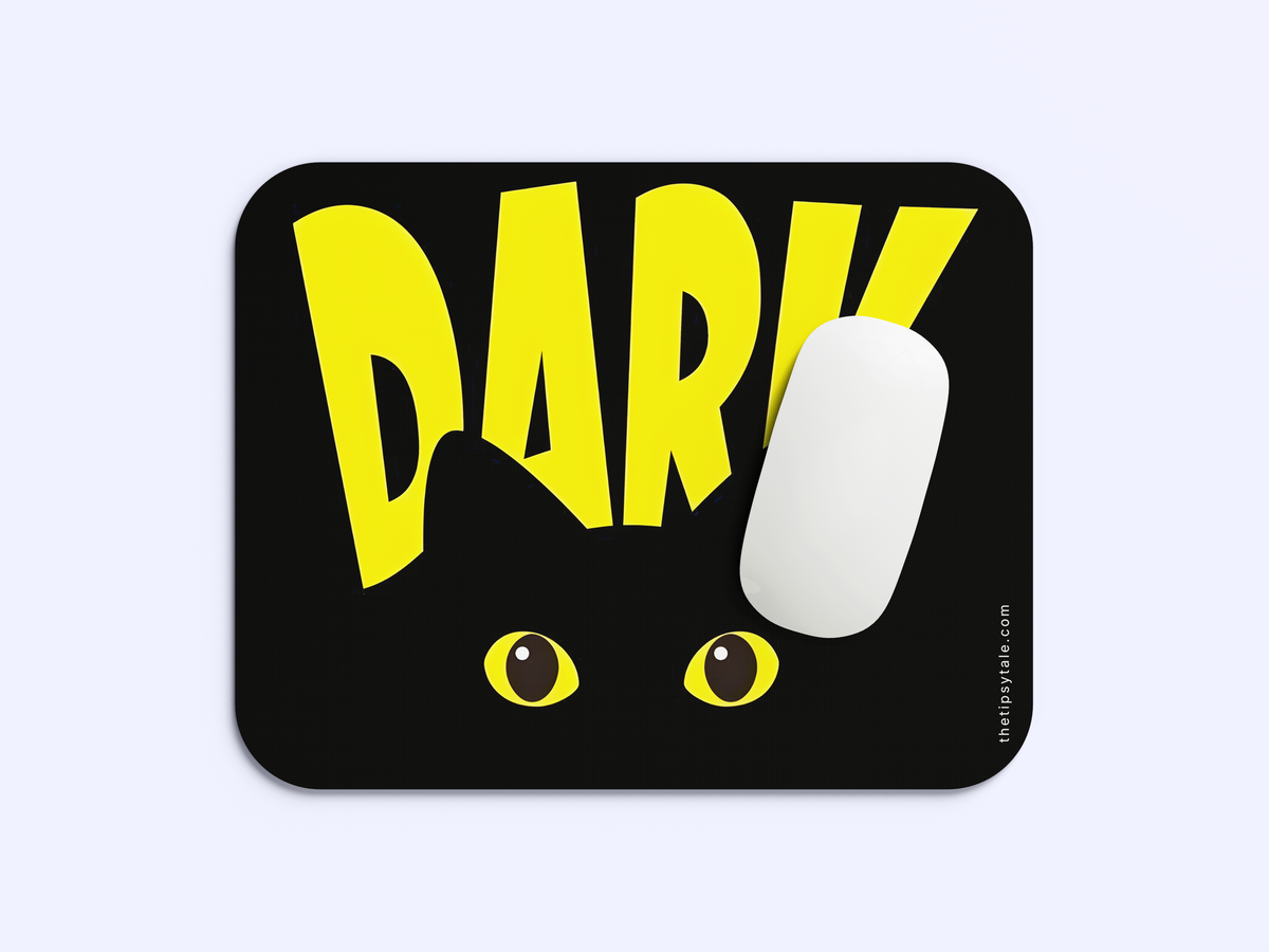 "Dark Kitten" Mousepad Enhance Your Workspace with Style