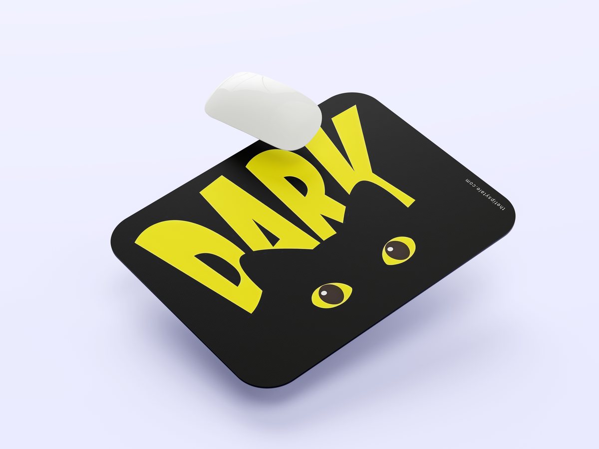 "Dark Kitten" Mousepad Enhance Your Workspace with Style