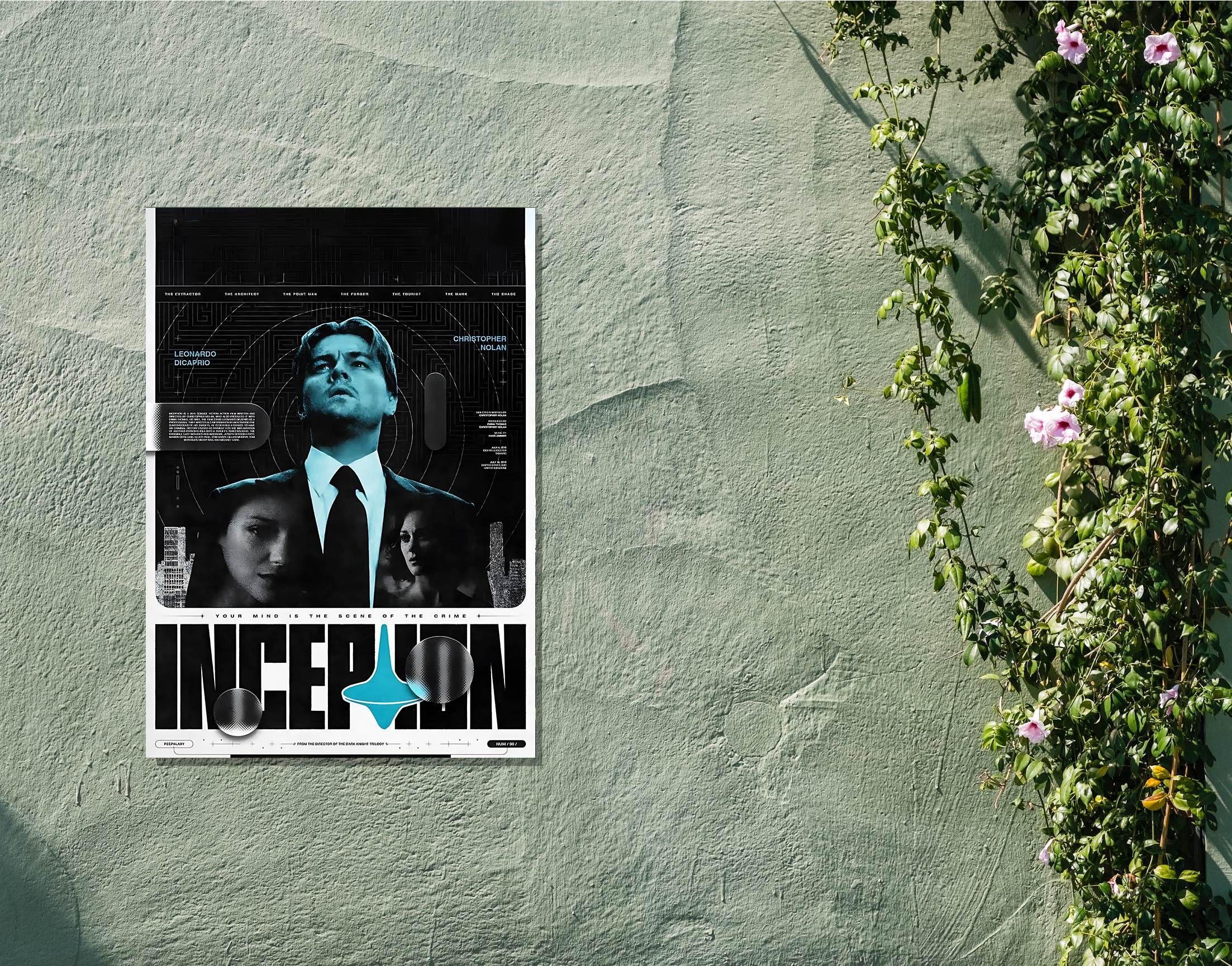 "Inception:Hollywood Poster"- Shiny & Sturdy Metallic Poster Art That Pops & Sticks