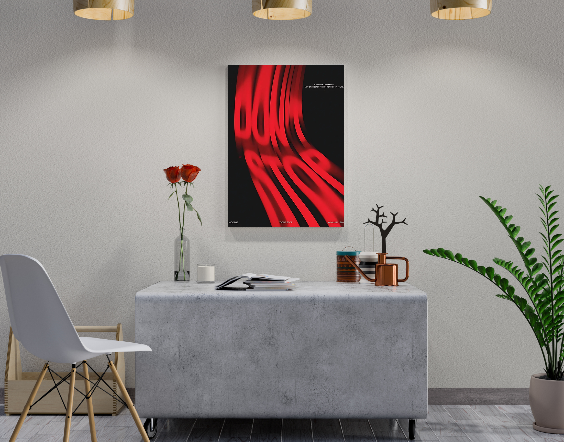 "KEEP UP THE MOTIVATION"- Shiny & Sturdy Metallic Poster Art That Pops & Sticks