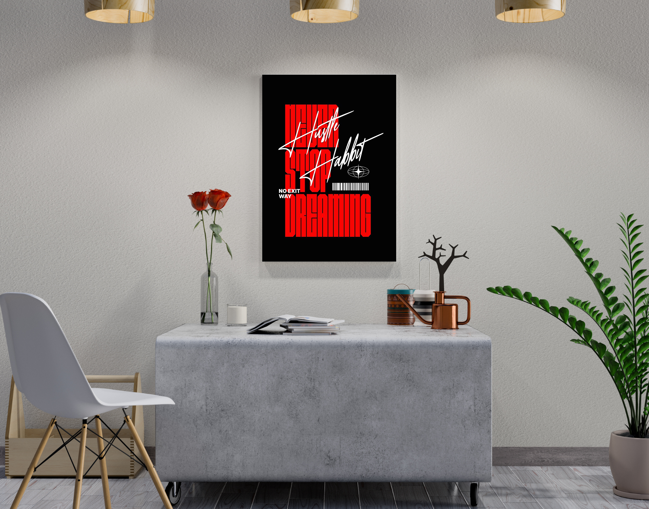 "Hustle Habit Check"- Shiny & Sturdy Metallic Poster Art That Pops & Sticks