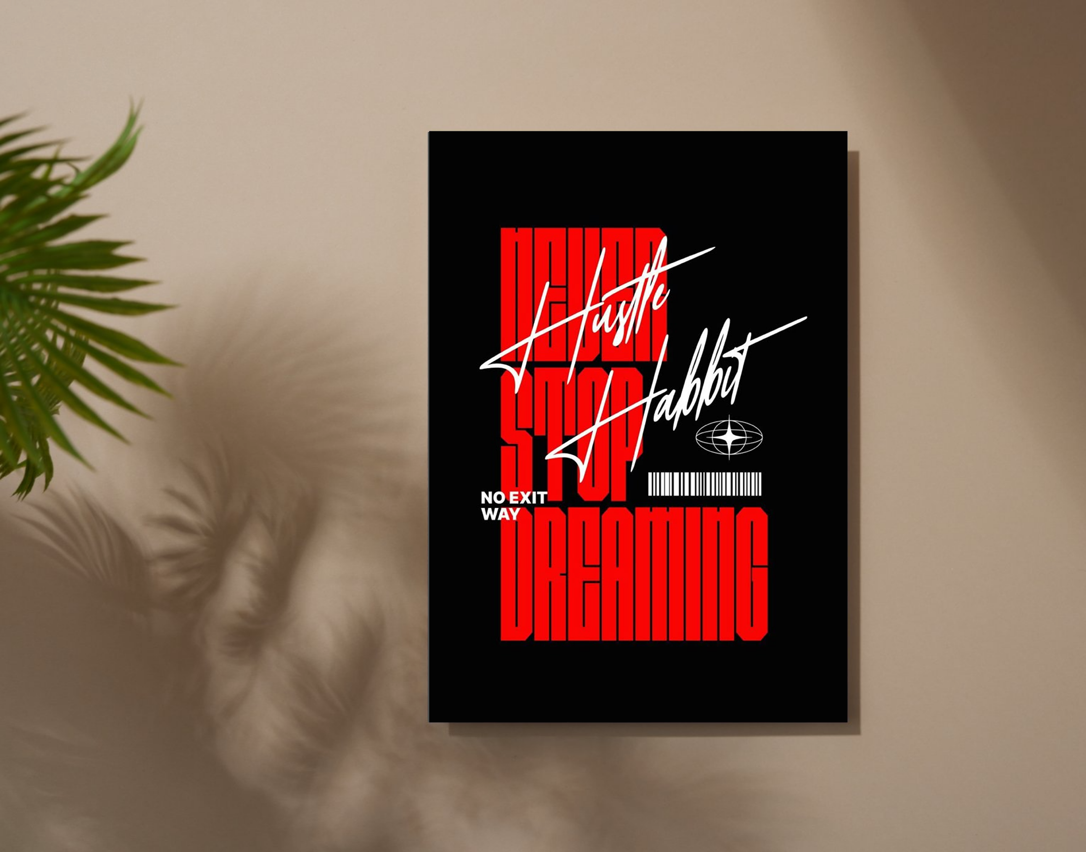 "Hustle Habit Check"- Shiny & Sturdy Metallic Poster Art That Pops & Sticks