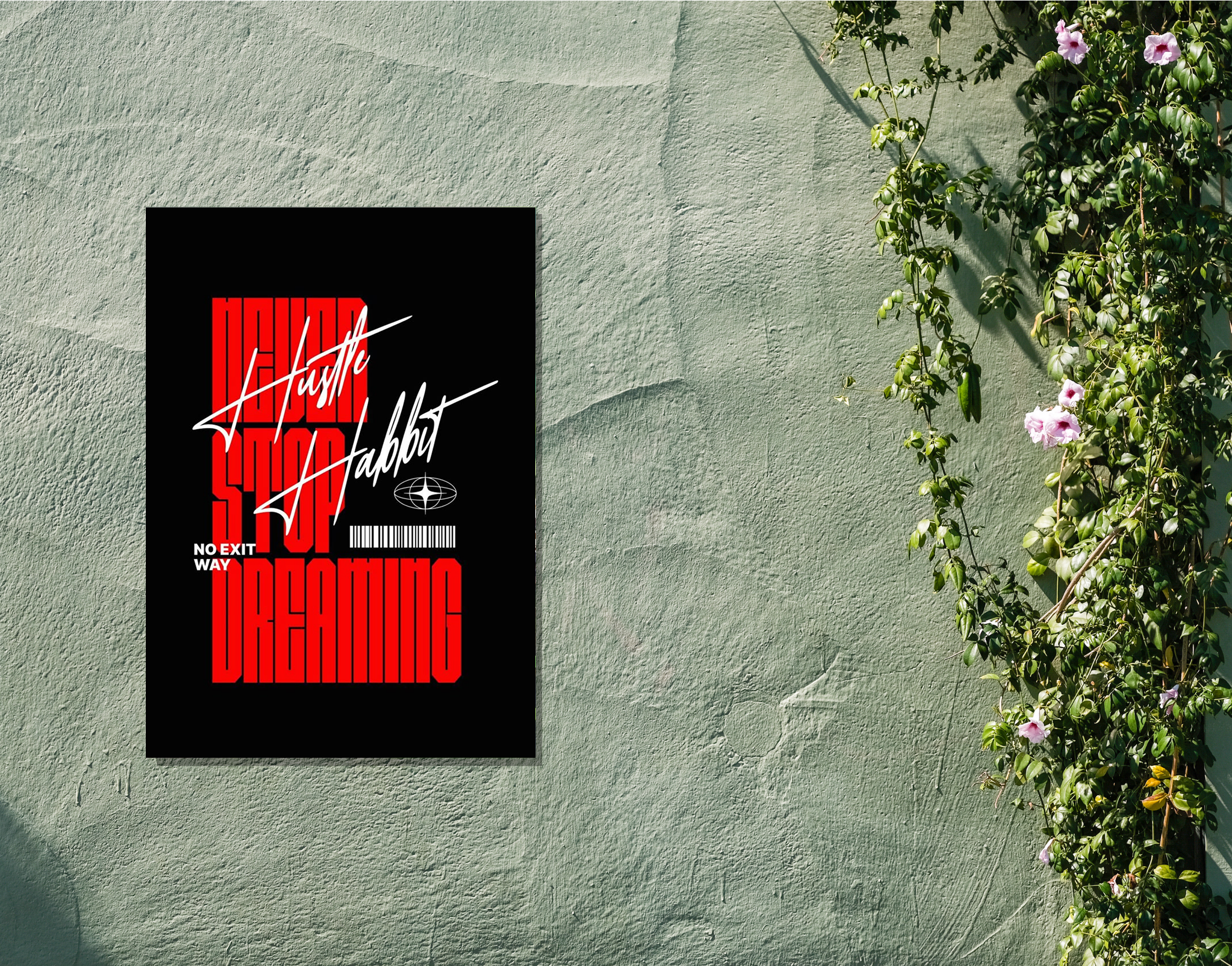 "Hustle Habit Check"- Shiny & Sturdy Metallic Poster Art That Pops & Sticks