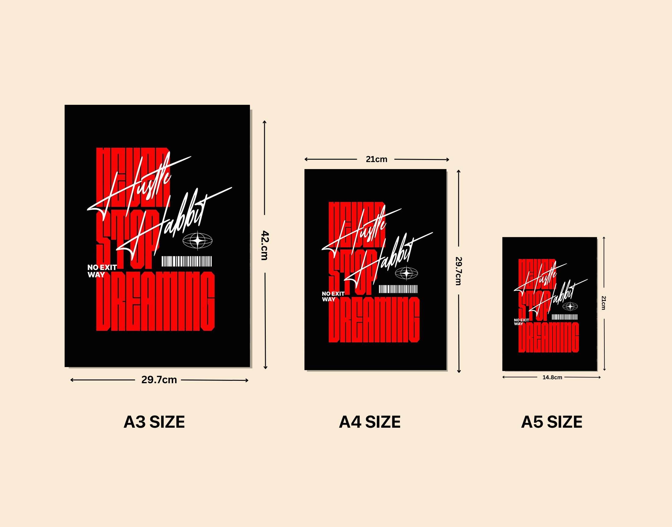 "Hustle Habit Check"- Shiny & Sturdy Metallic Poster Art That Pops & Sticks