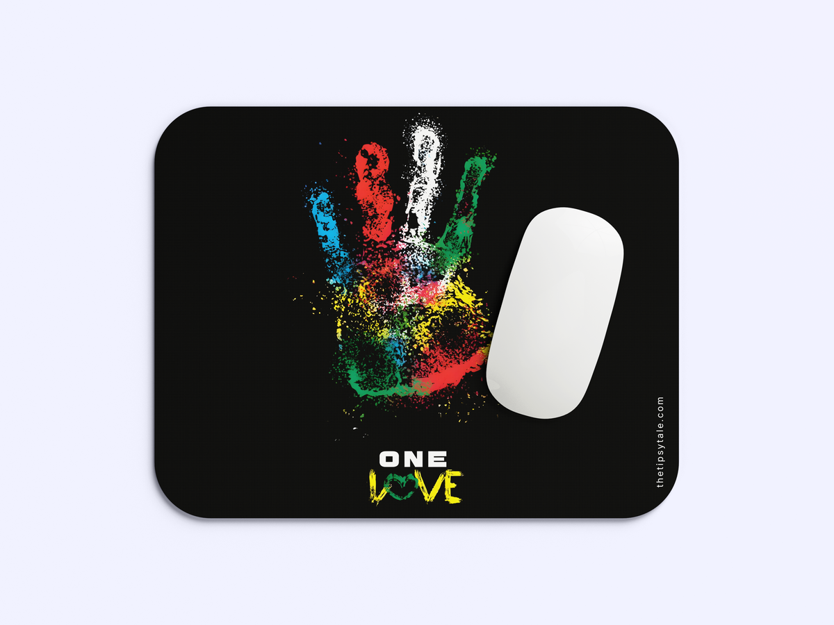 "One Love: High Five" Mousepad Enhance Your Workspace with Style