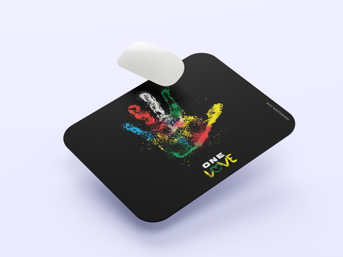 "One Love: High Five" Mousepad Enhance Your Workspace with Style