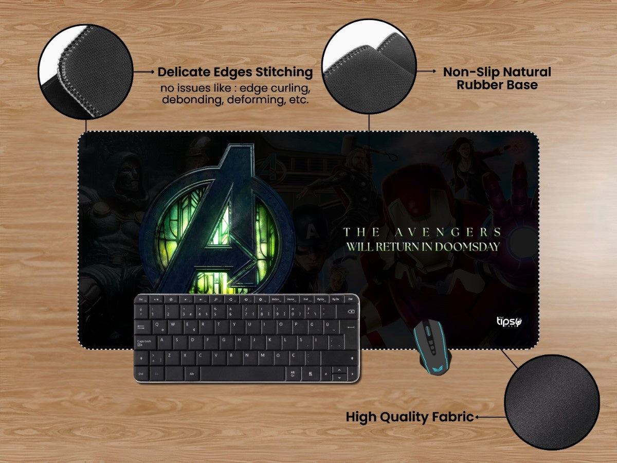"AVENGERS WILL RETURN IN DOOMSDAY" Gaming Mousepad Elevate Your Gaming Experience
