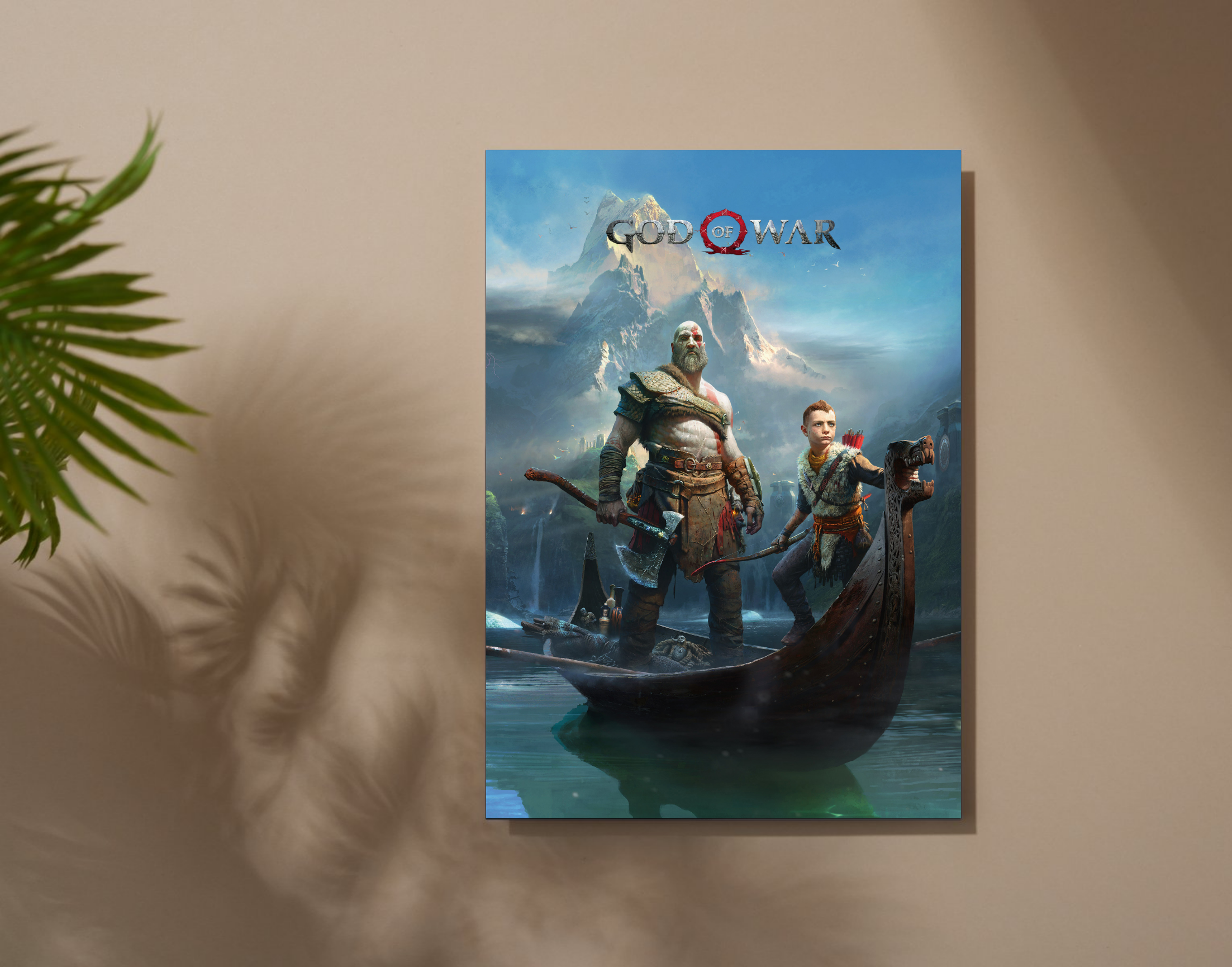 "GOD OF WAR: ATREUS & KRATOS GAMING"- Shiny & Sturdy Metallic Poster Art That Pops & Sticks (Literally!)