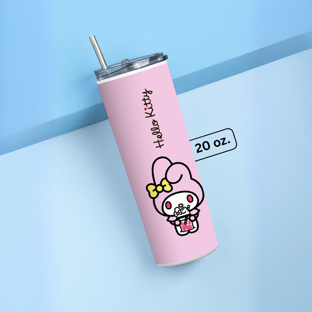 "Hello Kitty: My Melody Pink" Tumbler with Metal Straw