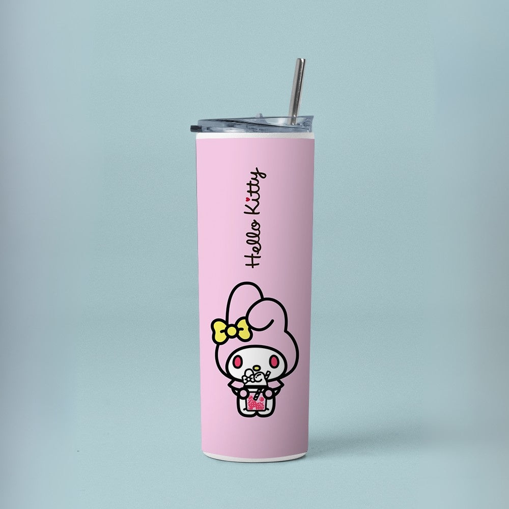 "Hello Kitty: My Melody Pink" Tumbler with Metal Straw