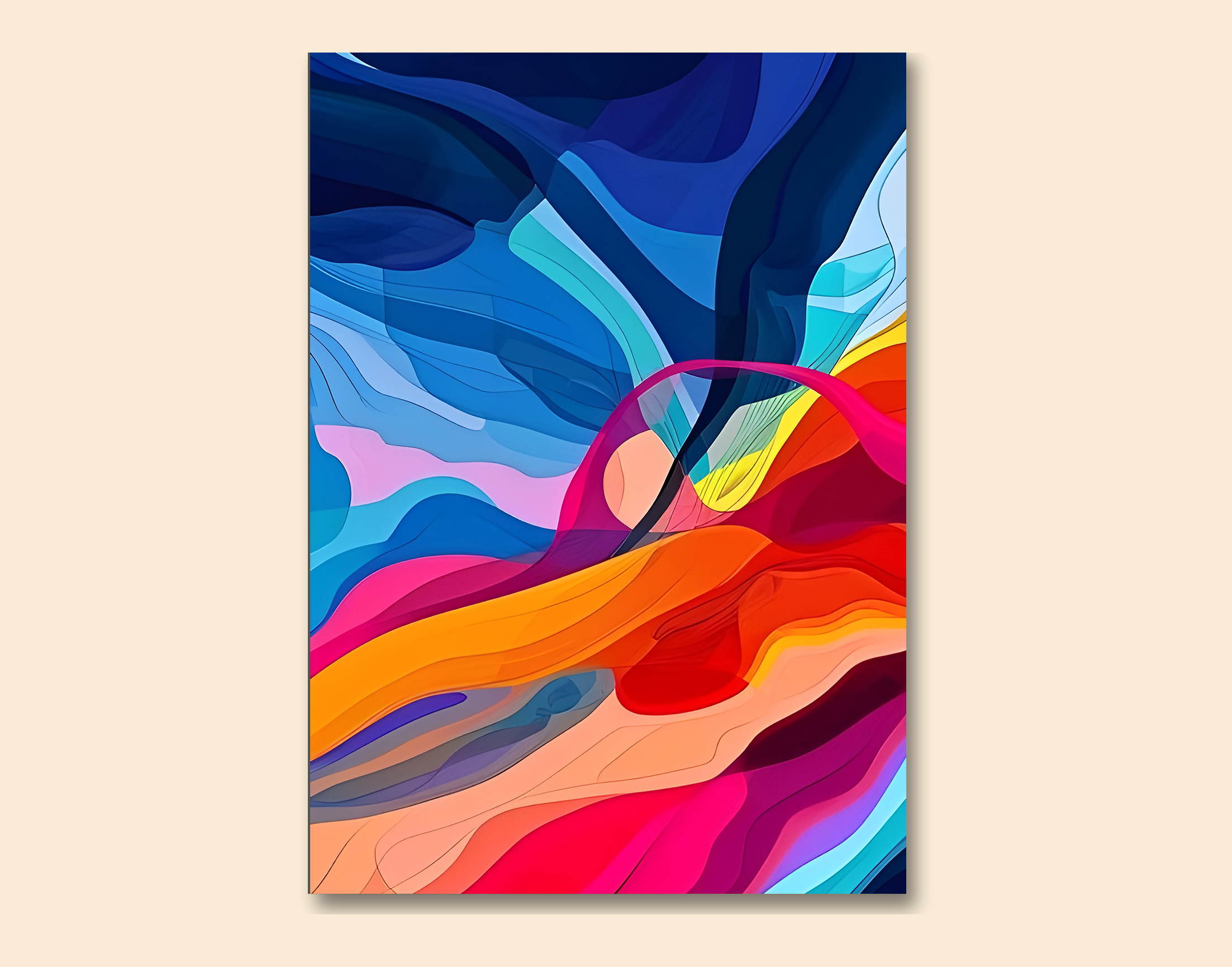 "ABSTRACT PAINTING ART"- Shiny & Sturdy Metallic Poster Art That Pops & Sticks