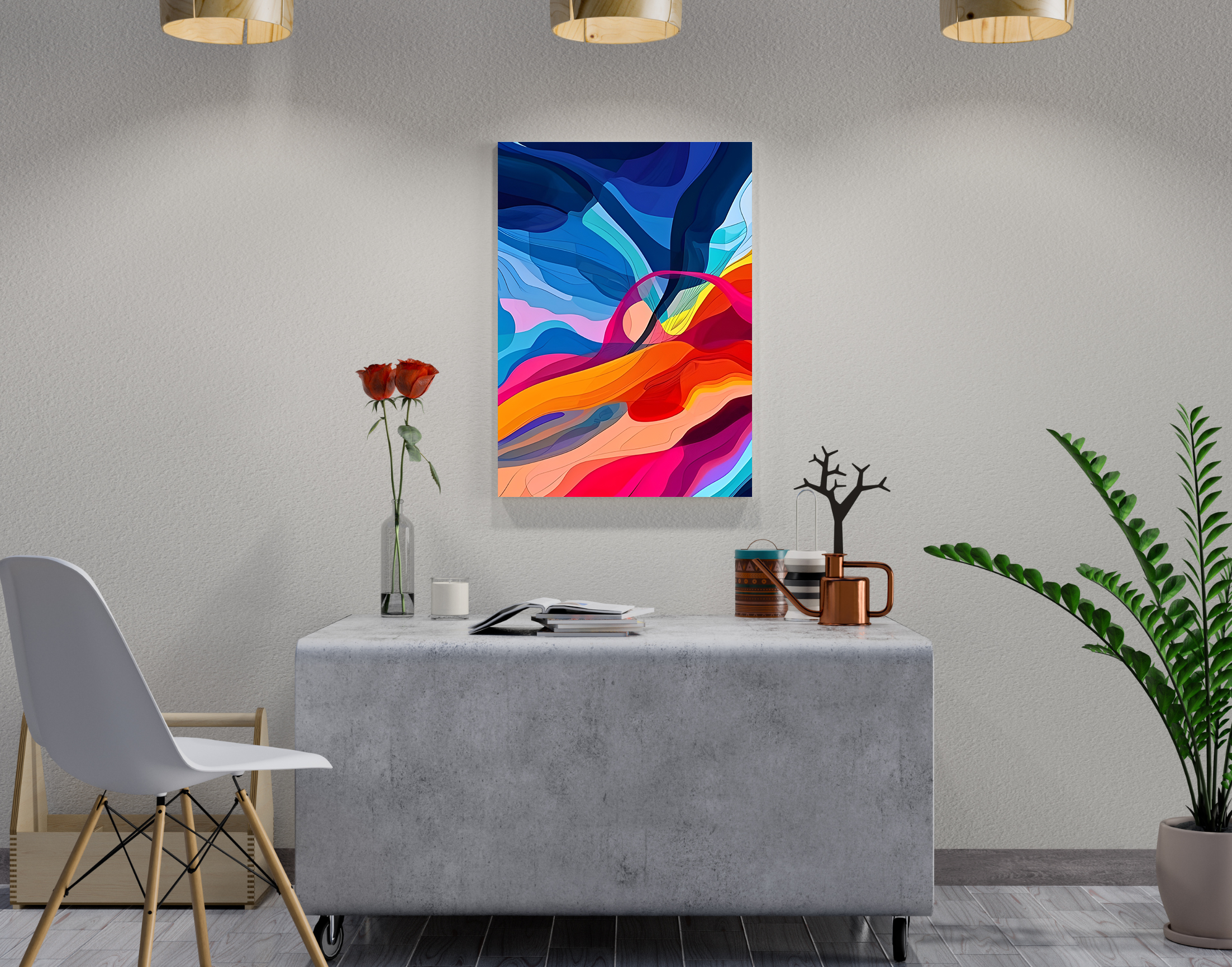 "ABSTRACT PAINTING ART"- Shiny & Sturdy Metallic Poster Art That Pops & Sticks
