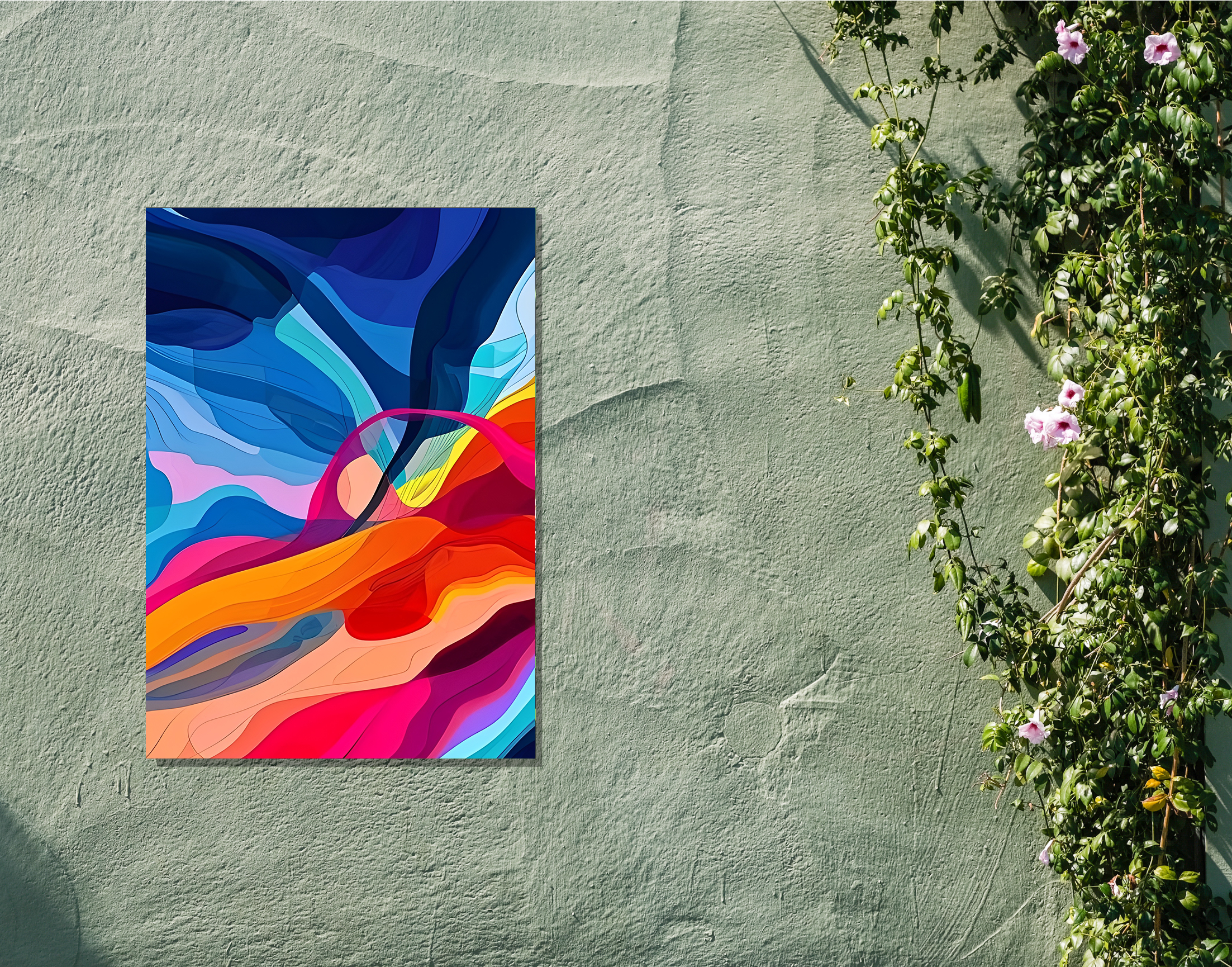"ABSTRACT PAINTING ART"- Shiny & Sturdy Metallic Poster Art That Pops & Sticks