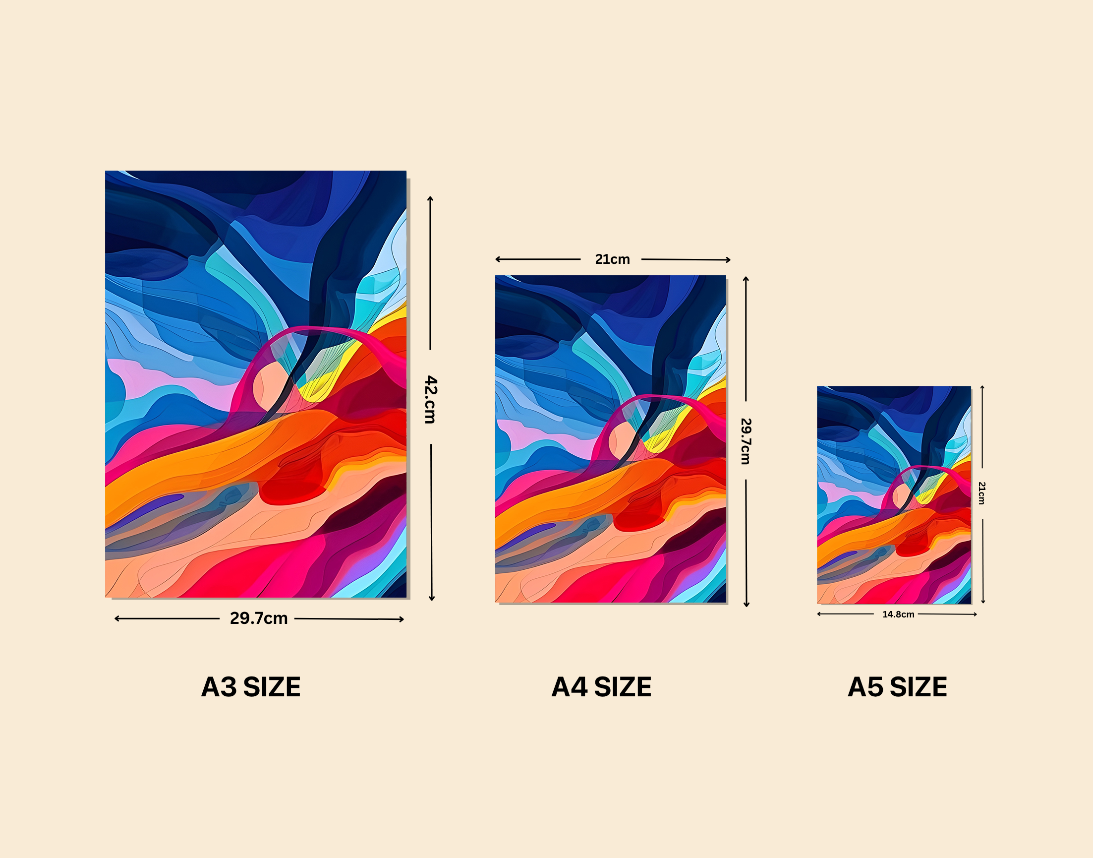 "ABSTRACT PAINTING ART"- Shiny & Sturdy Metallic Poster Art That Pops & Sticks
