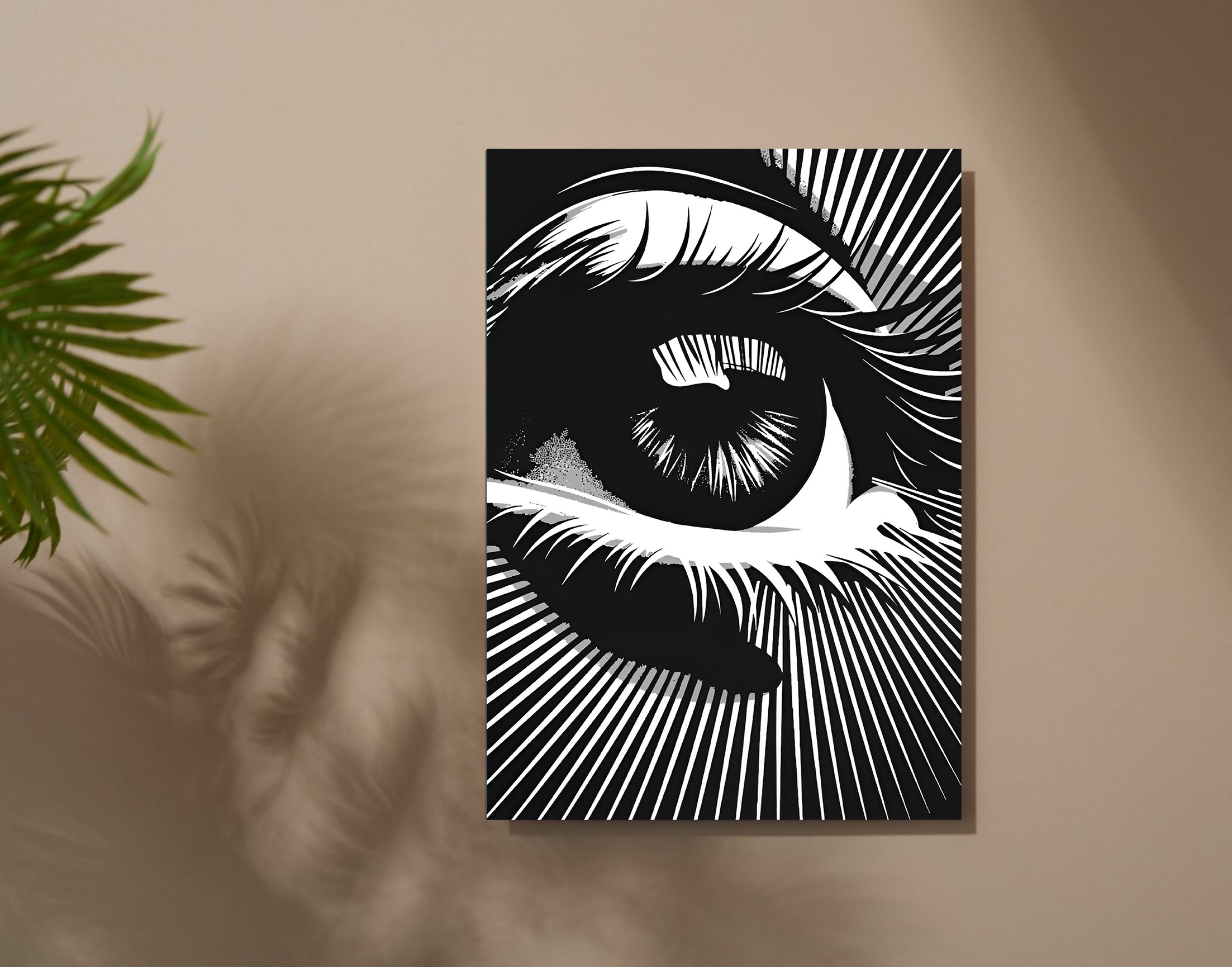 "B&W TECHNO VIBES POSTER"- Shiny & Sturdy Metallic Poster Art That Pops & Sticks