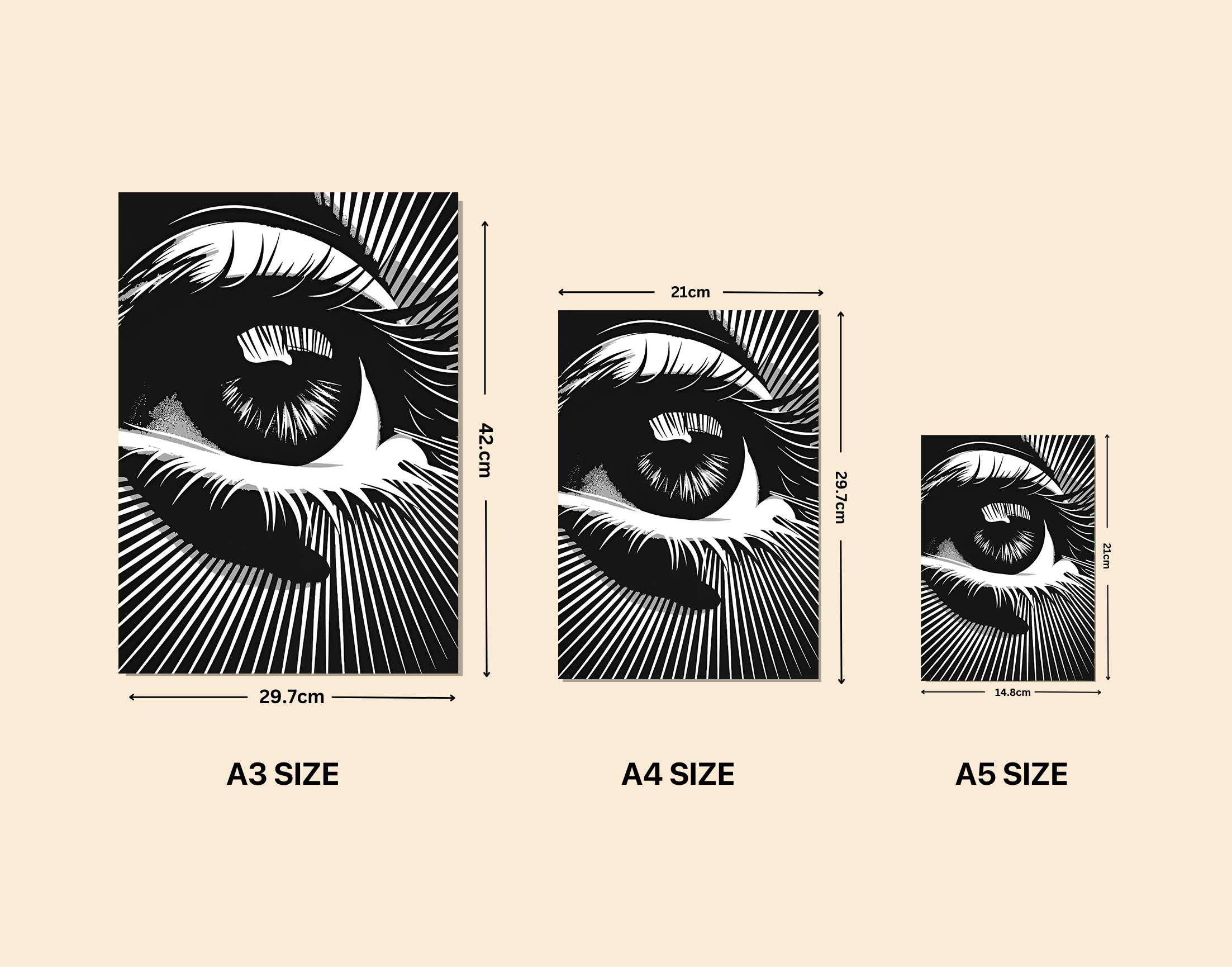"B&W TECHNO VIBES POSTER"- Shiny & Sturdy Metallic Poster Art That Pops & Sticks