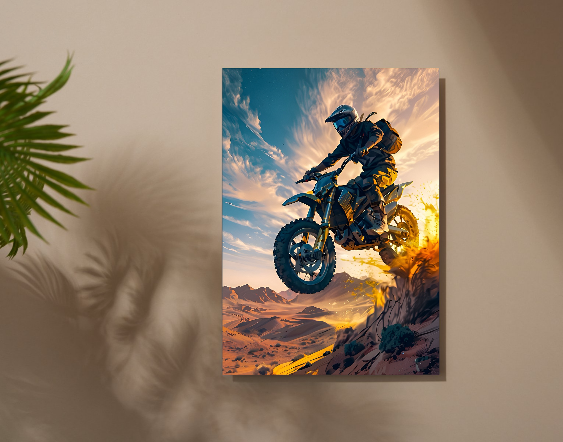 "BINING IN THE WILD DESERT"- Shiny & Sturdy Metallic Poster Art That Pops & Sticks