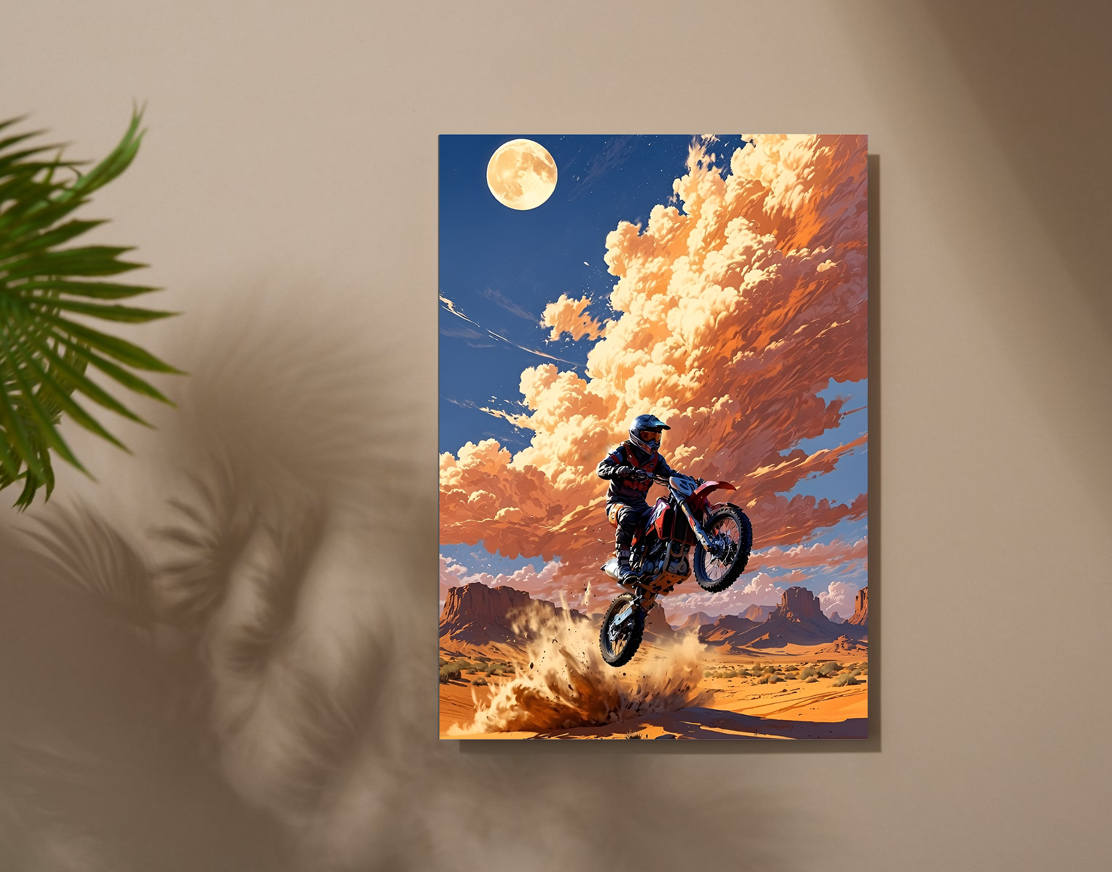 "BINING IN THE DESERT"- Shiny & Sturdy Metallic Poster Art That Pops & Sticks