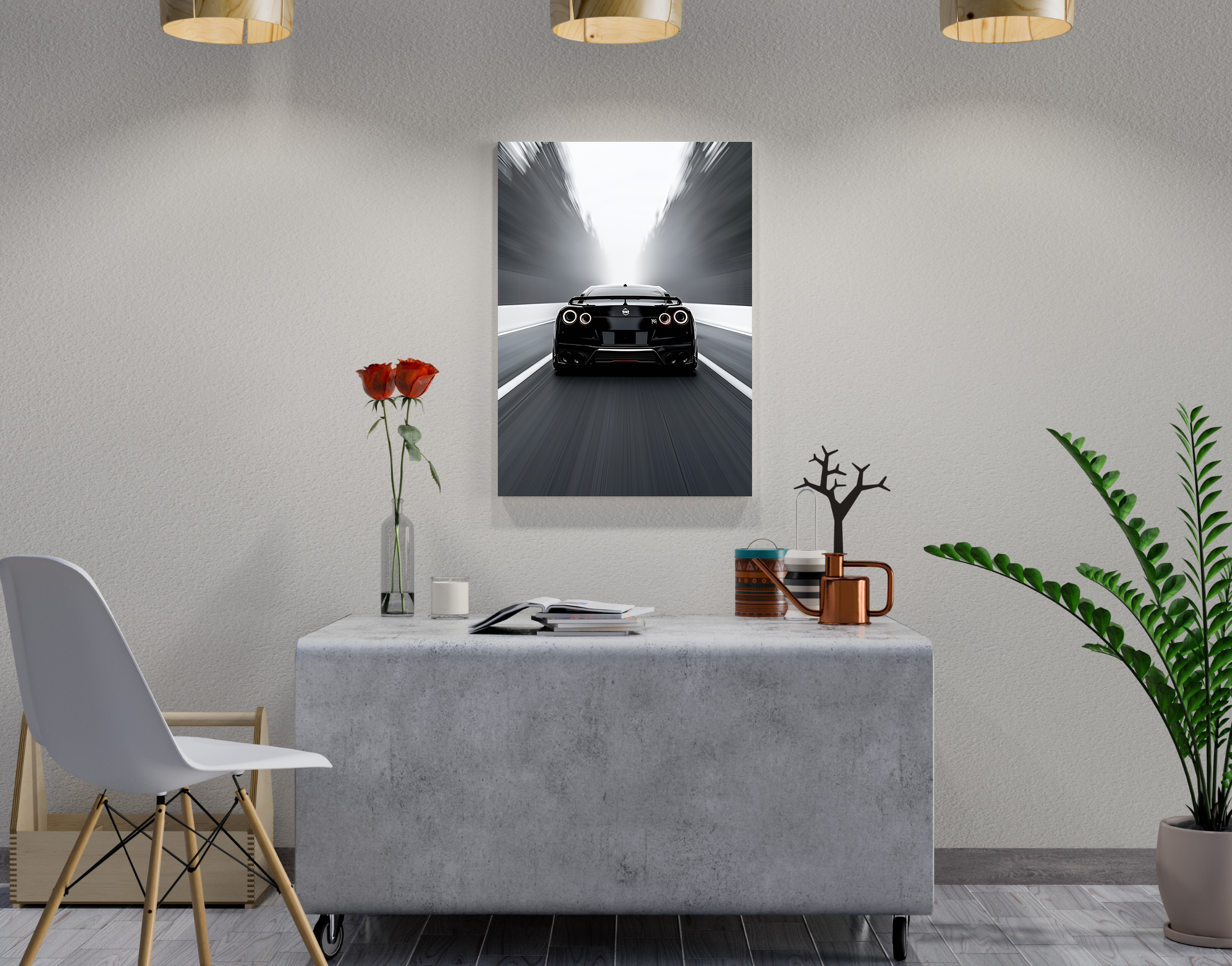 "LOVE 4 WHEELS"- Shiny & Sturdy Metallic Poster Art That Pops & Sticks