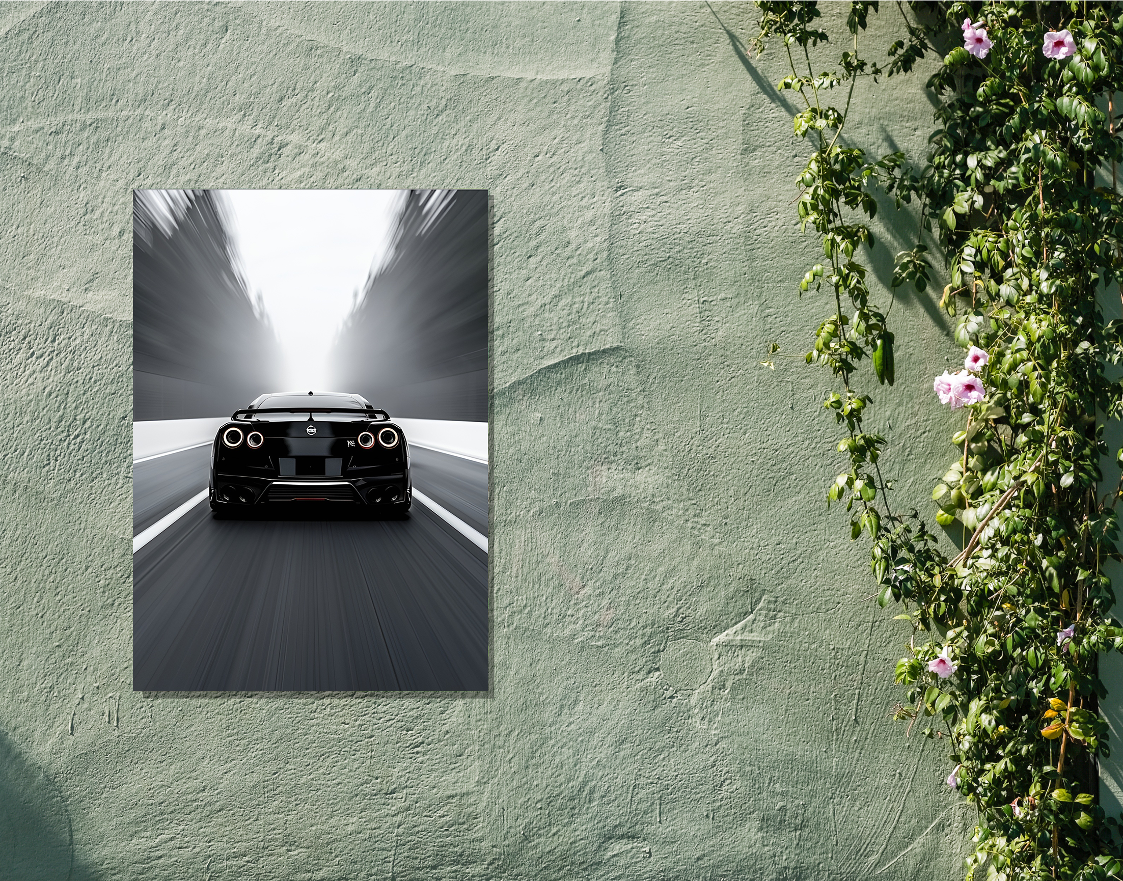 "LOVE 4 WHEELS"- Shiny & Sturdy Metallic Poster Art That Pops & Sticks