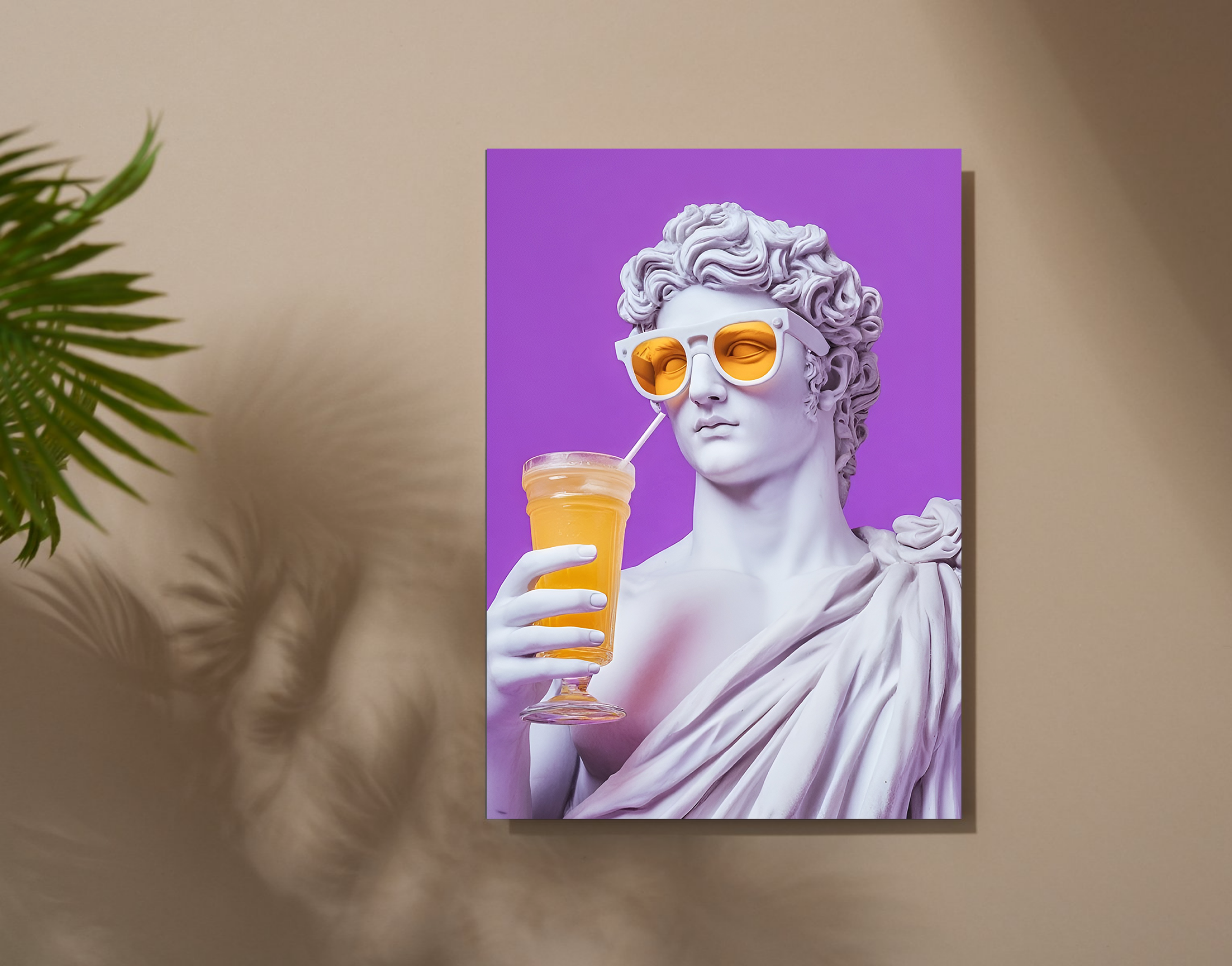 "Michelangelo: The Wild David Drink"- Shiny & Sturdy Metallic Poster Art That Pops & Sticks