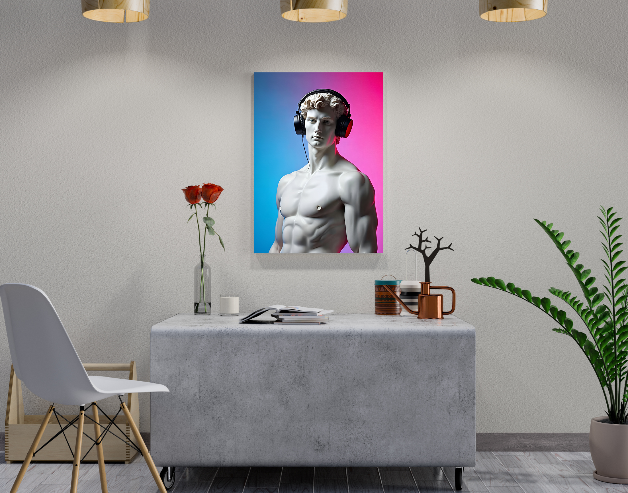 "Michelangelo: The 6 PACK"- Shiny & Sturdy Metallic Poster Art That Pops & Sticks