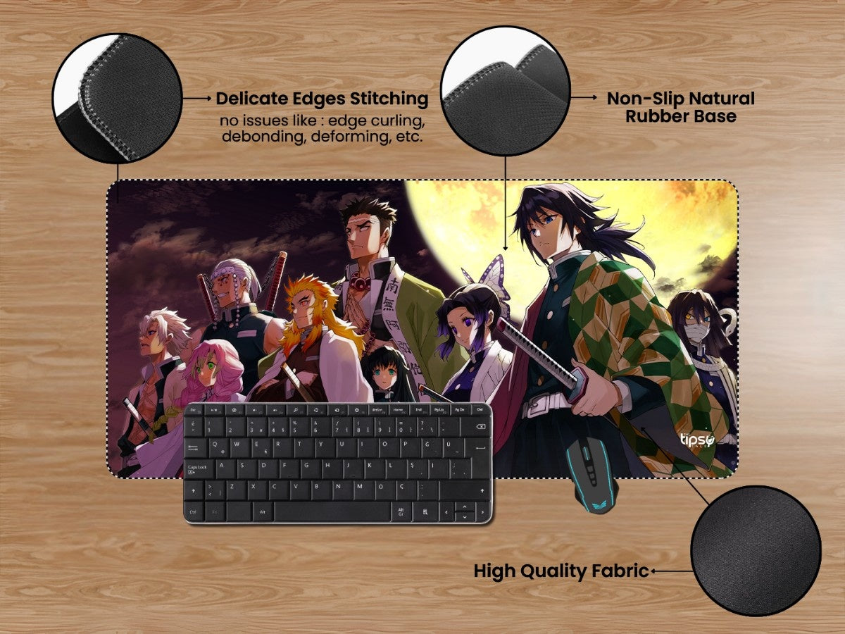 "DEMON SLAYER - THE CREW" Gaming Mousepad Elevate Your Gaming Experience