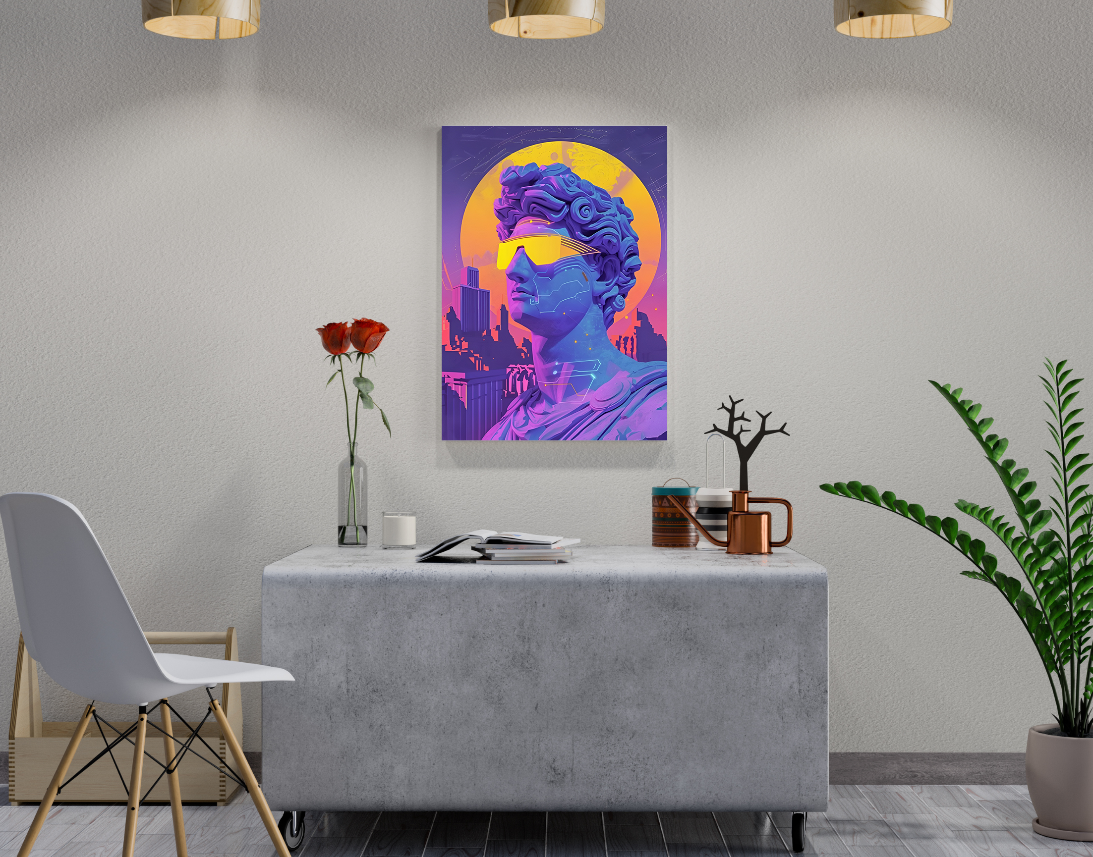 "Michelangelo: The Sunglasses"- Shiny & Sturdy Metallic Poster Art That Pops & Sticks