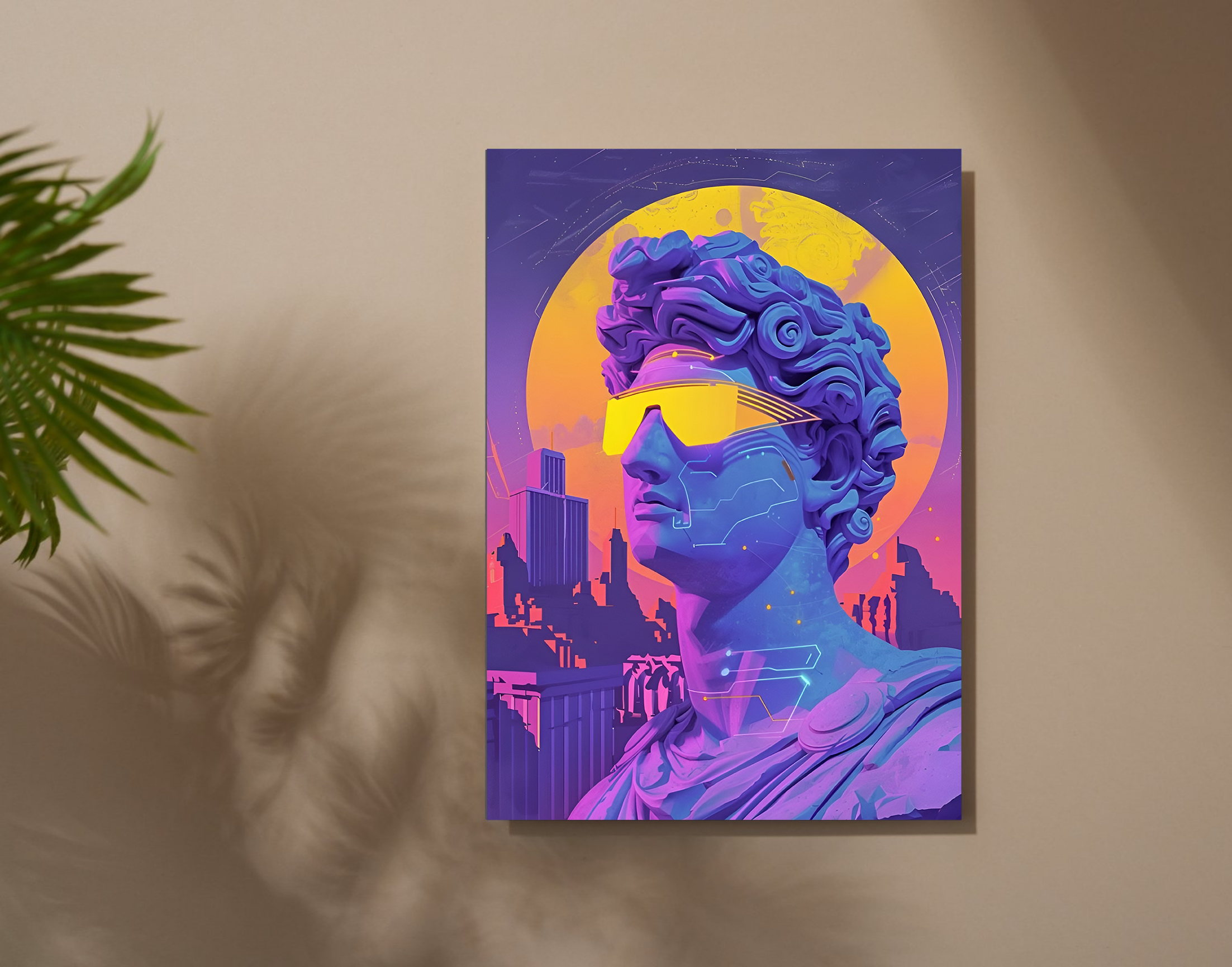 "Michelangelo: The Sunglasses"- Shiny & Sturdy Metallic Poster Art That Pops & Sticks